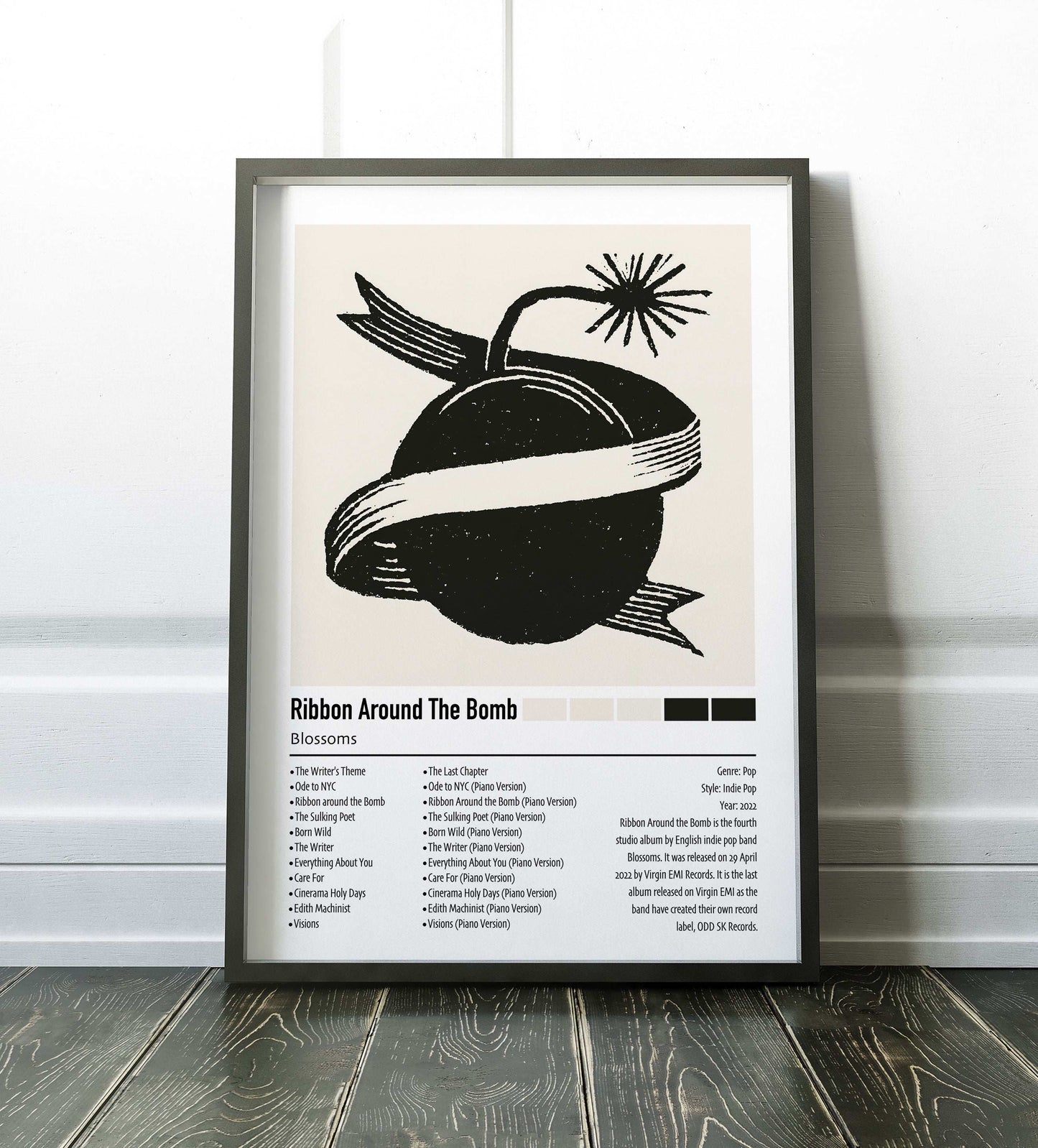 Blossoms | Ribbon Around The Bomb | Custom Album Cover Poster Print