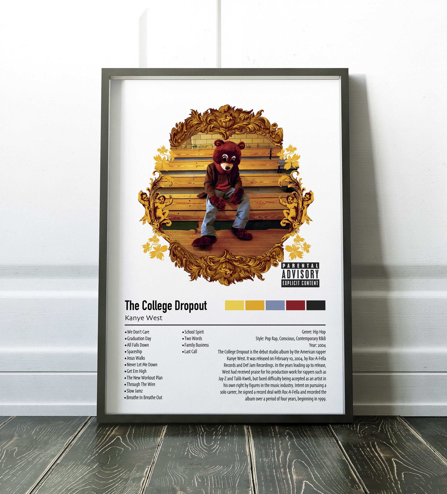 Kanye West | The College Dropout | Custom Album Cover Poster Print