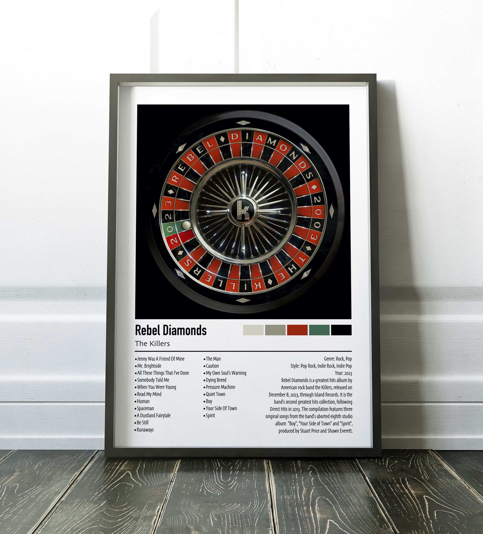 The Killers | Rebel Diamonds | Custom Album Cover Poster Print