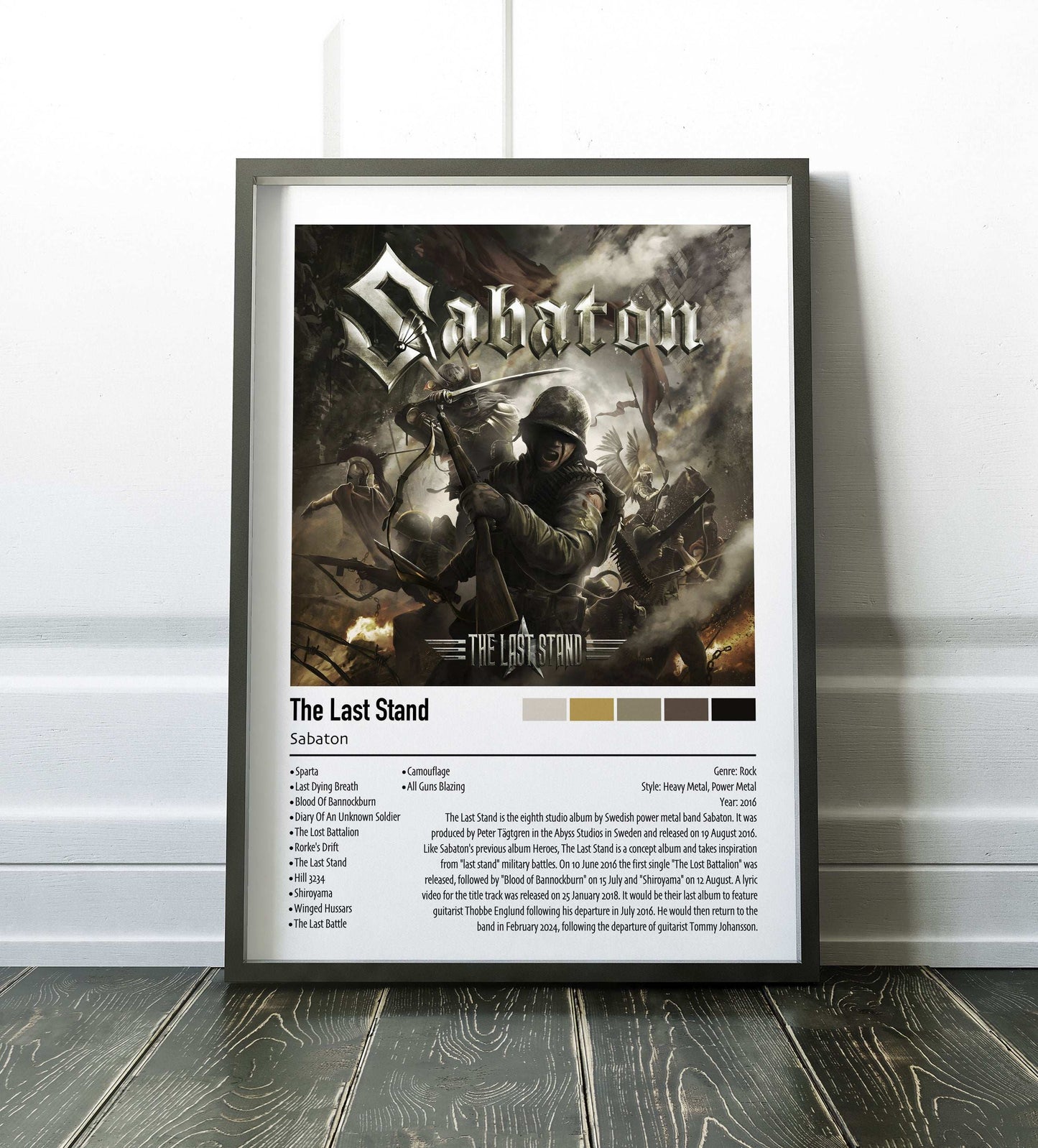 Sabaton | The Last Stand | Custom Album Cover Poster Print