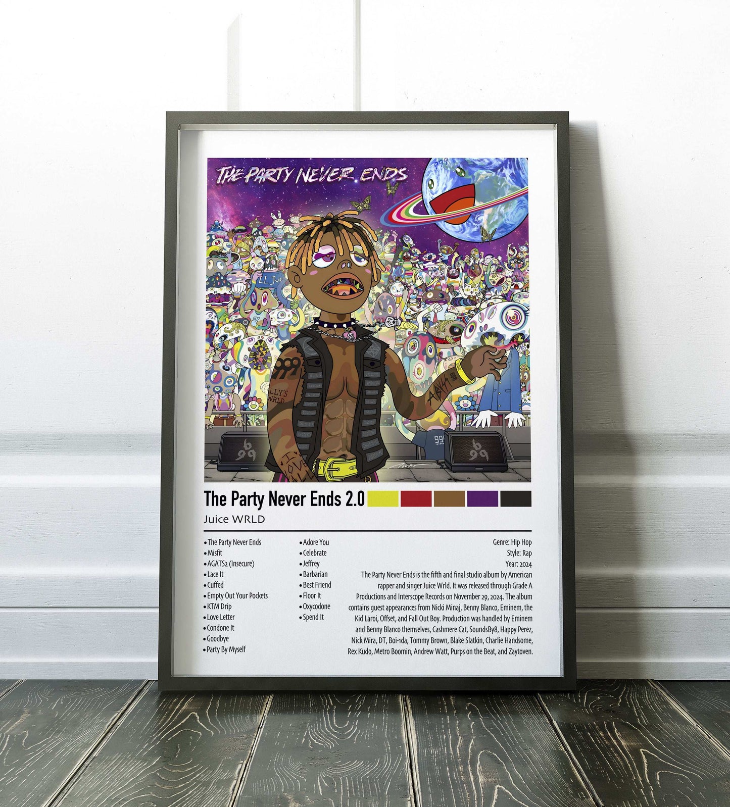 Juice WRLD | The Party Never Ends 2.0 | Custom Album Cover Poster Print