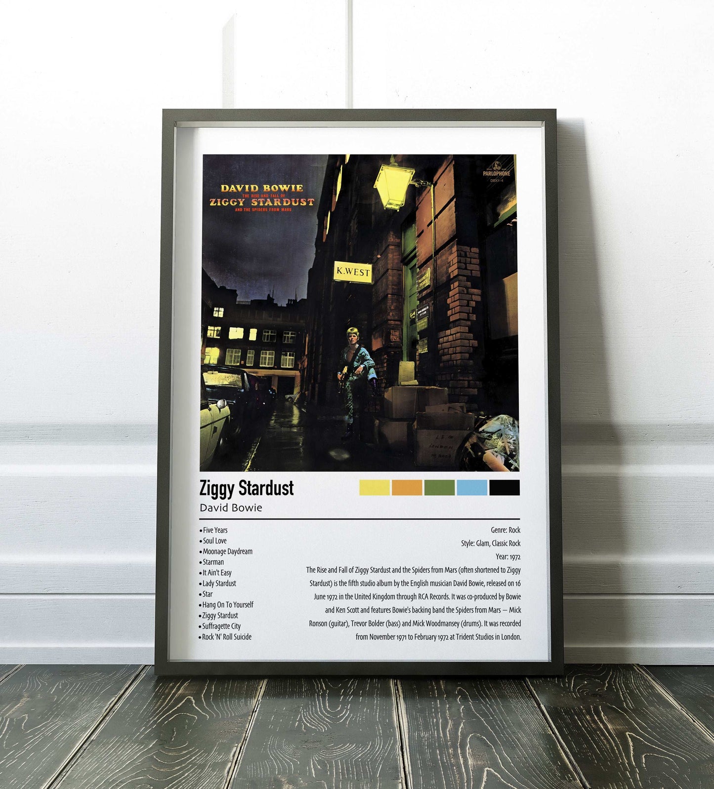 David Bowie | Ziggy Stardust | Custom Album Cover Poster Print