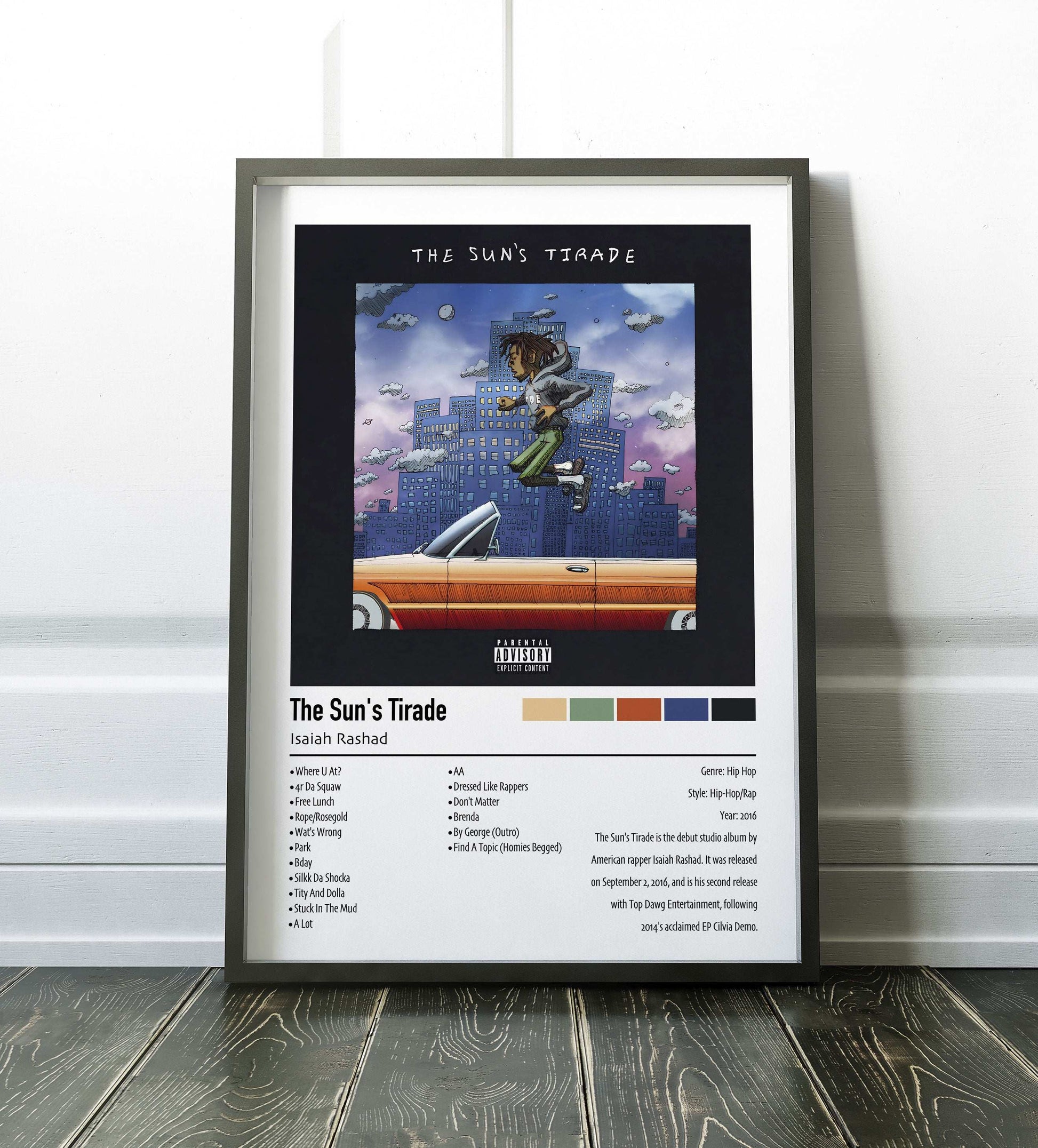 Isaiah Rashad | The Sun's Tirade | Custom Album Cover Poster Print