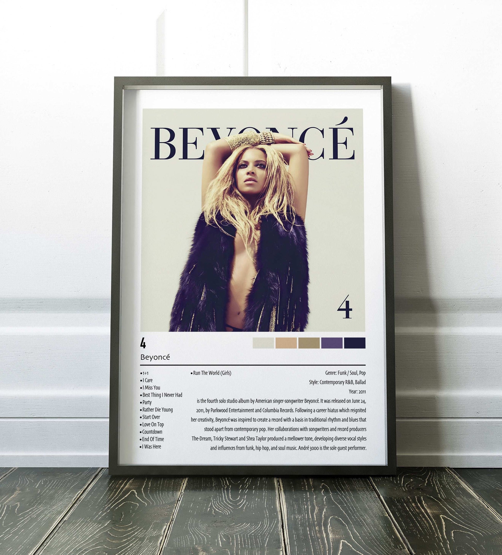Beyoncé | 4 | Custom Album Cover Poster Print