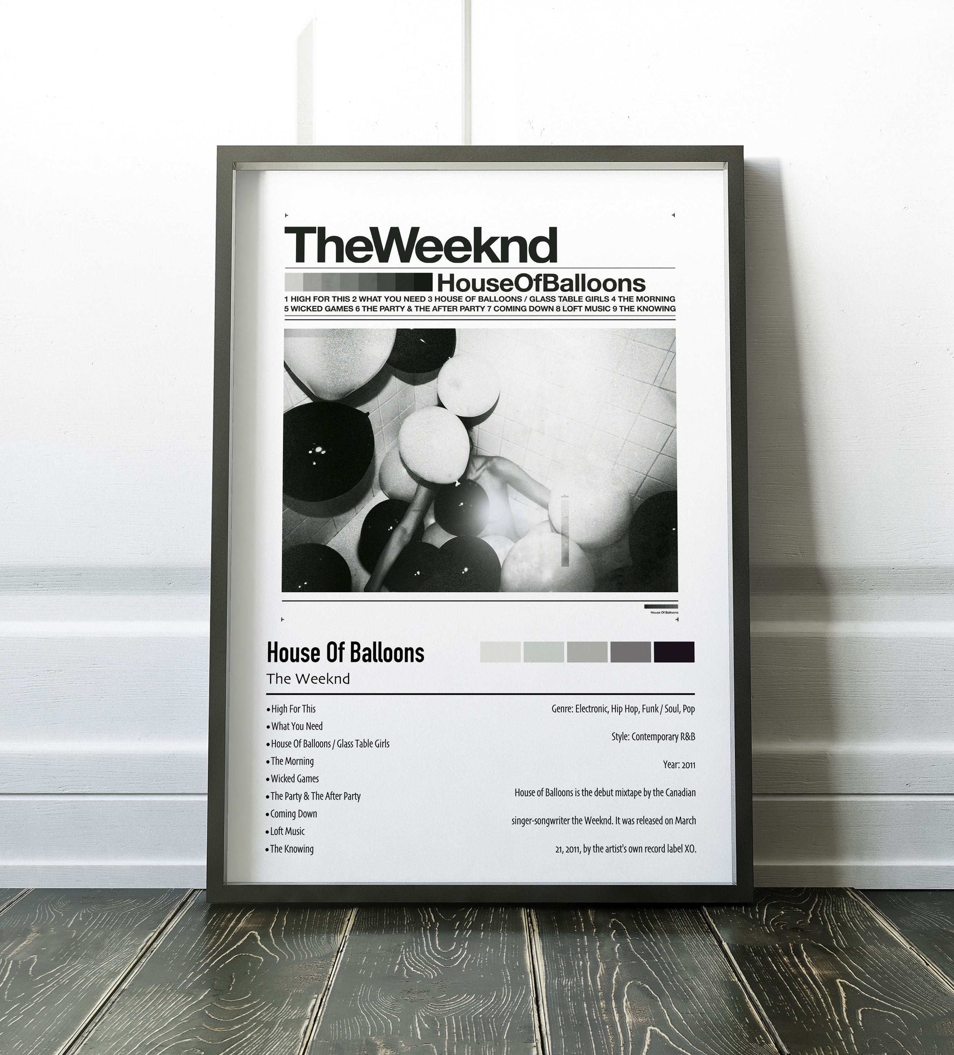 The Weeknd | House Of Balloons | Custom Album Cover Poster Print