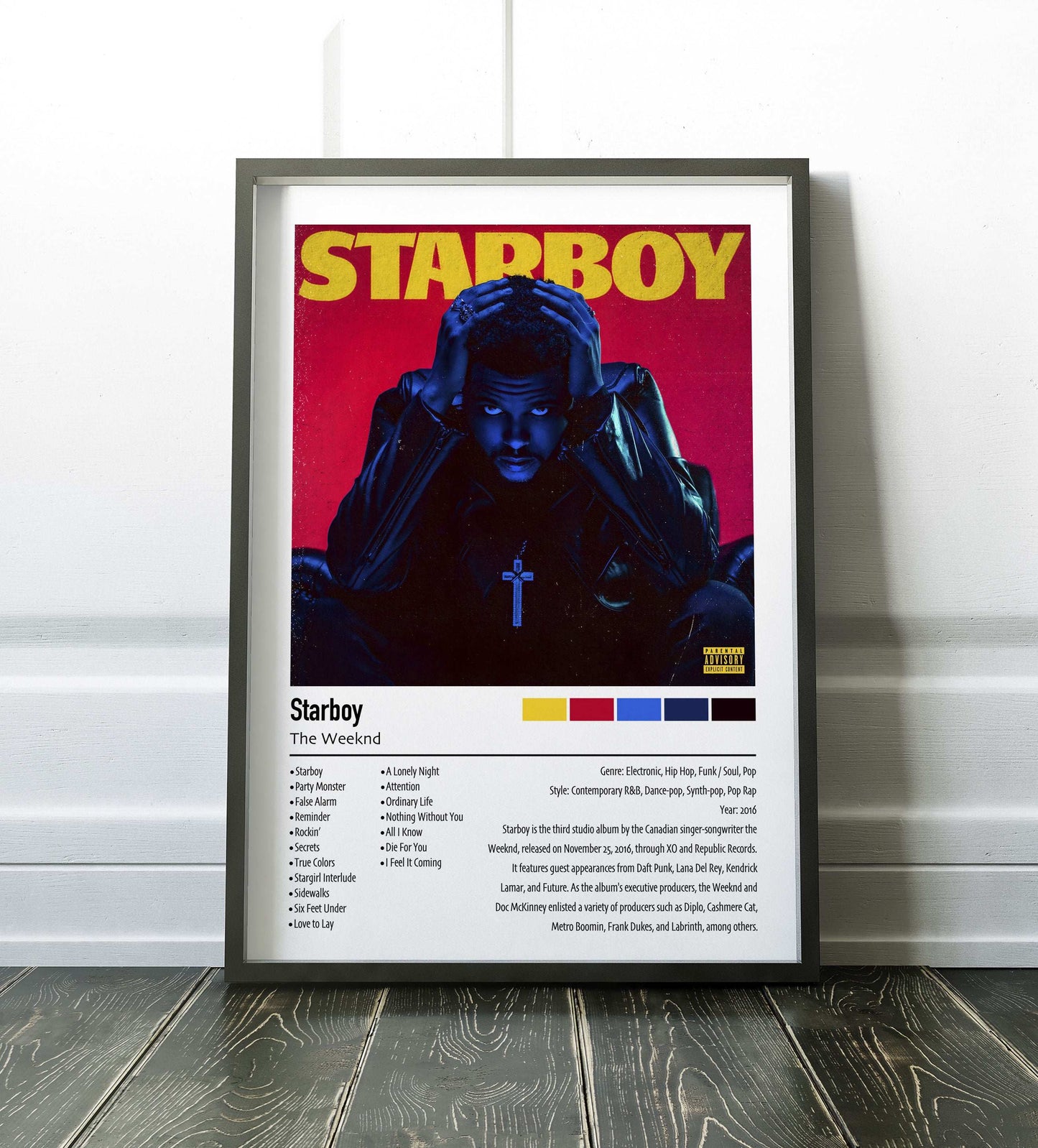 The Weeknd | Starboy | Custom Album Cover Poster Print