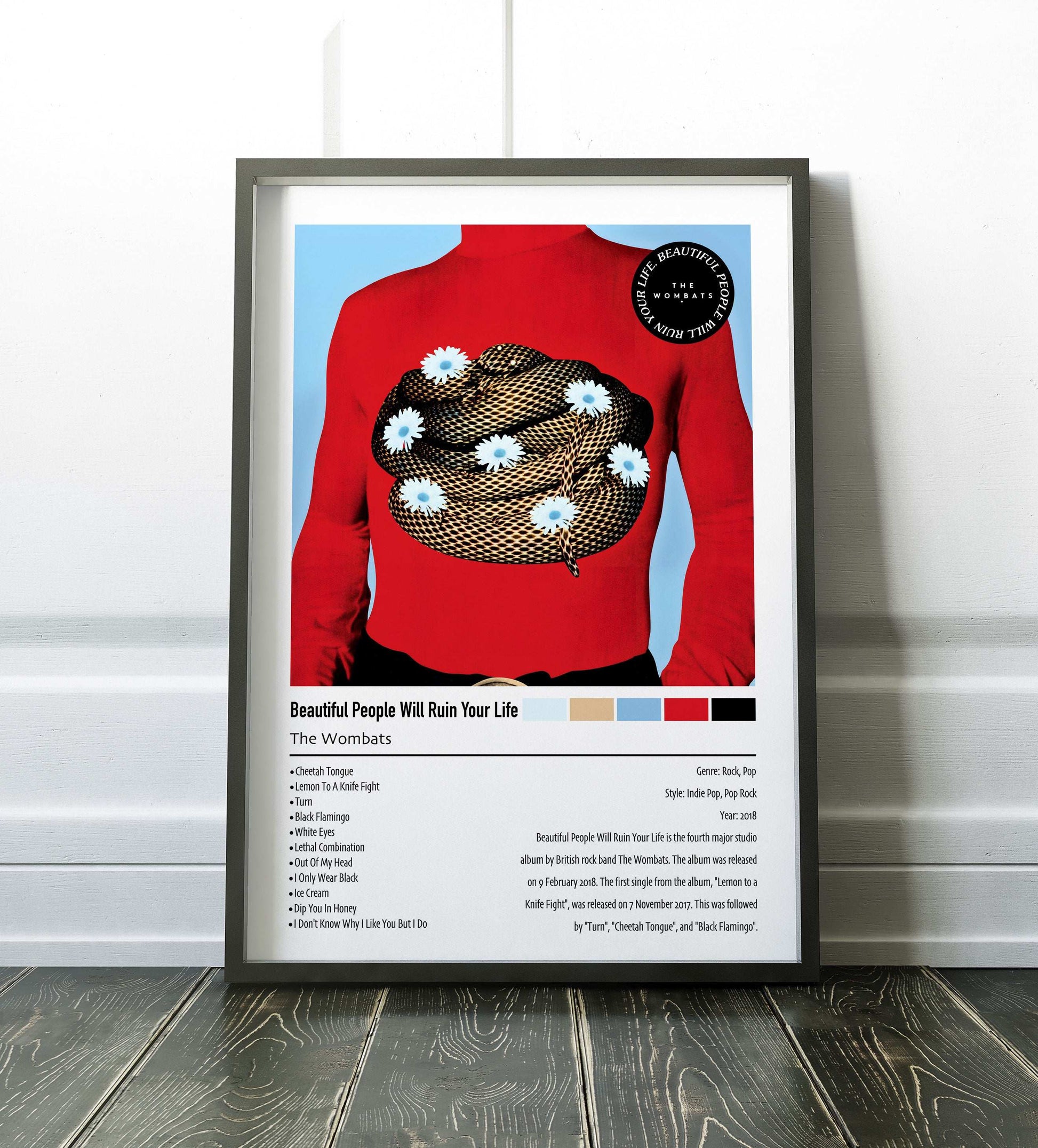 The Wombats | Beautiful People Will Ruin Your Life | Custom Album Cover Poster Print