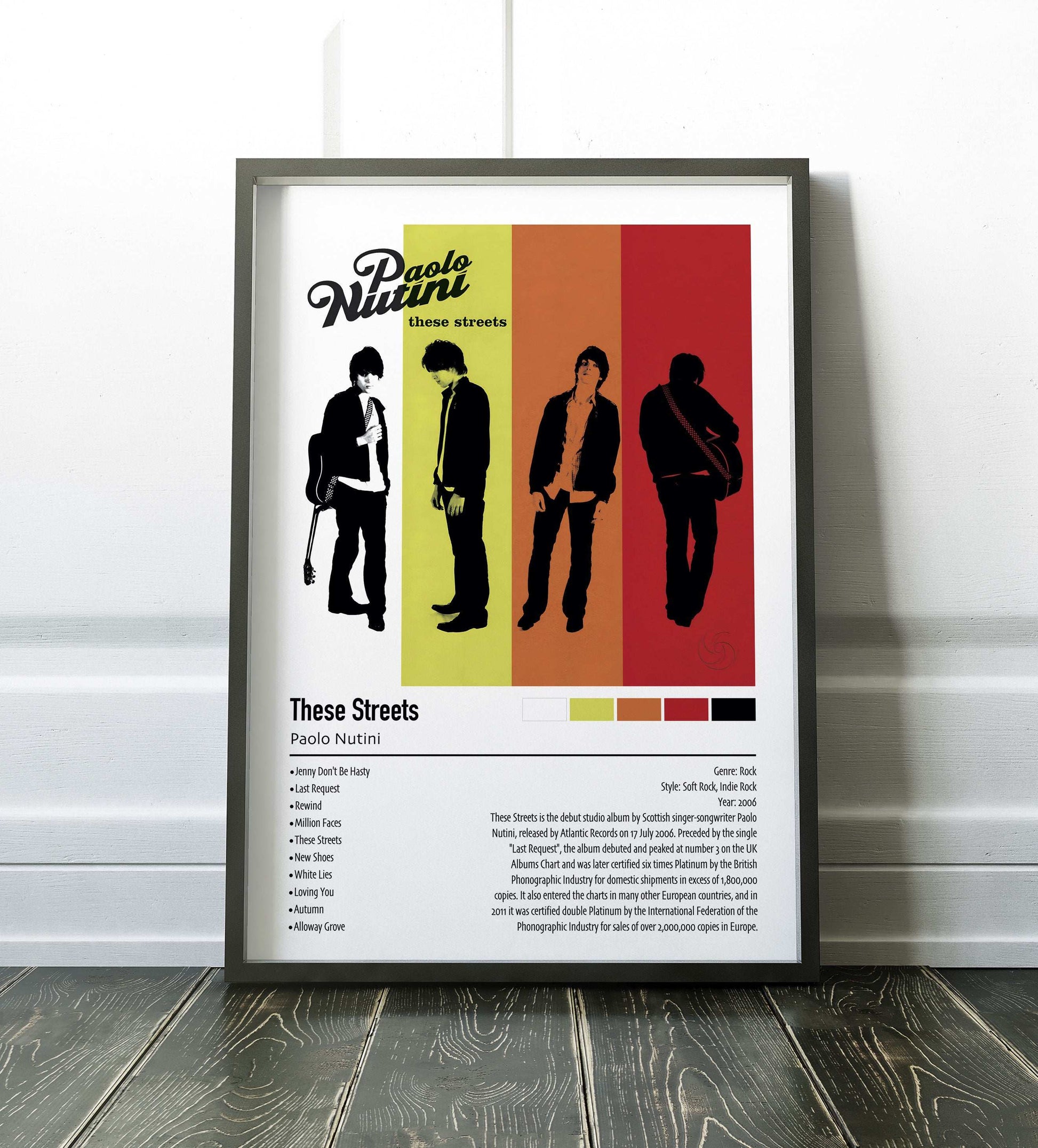 Paolo Nutini | These Streets | Custom Album Cover Poster Print