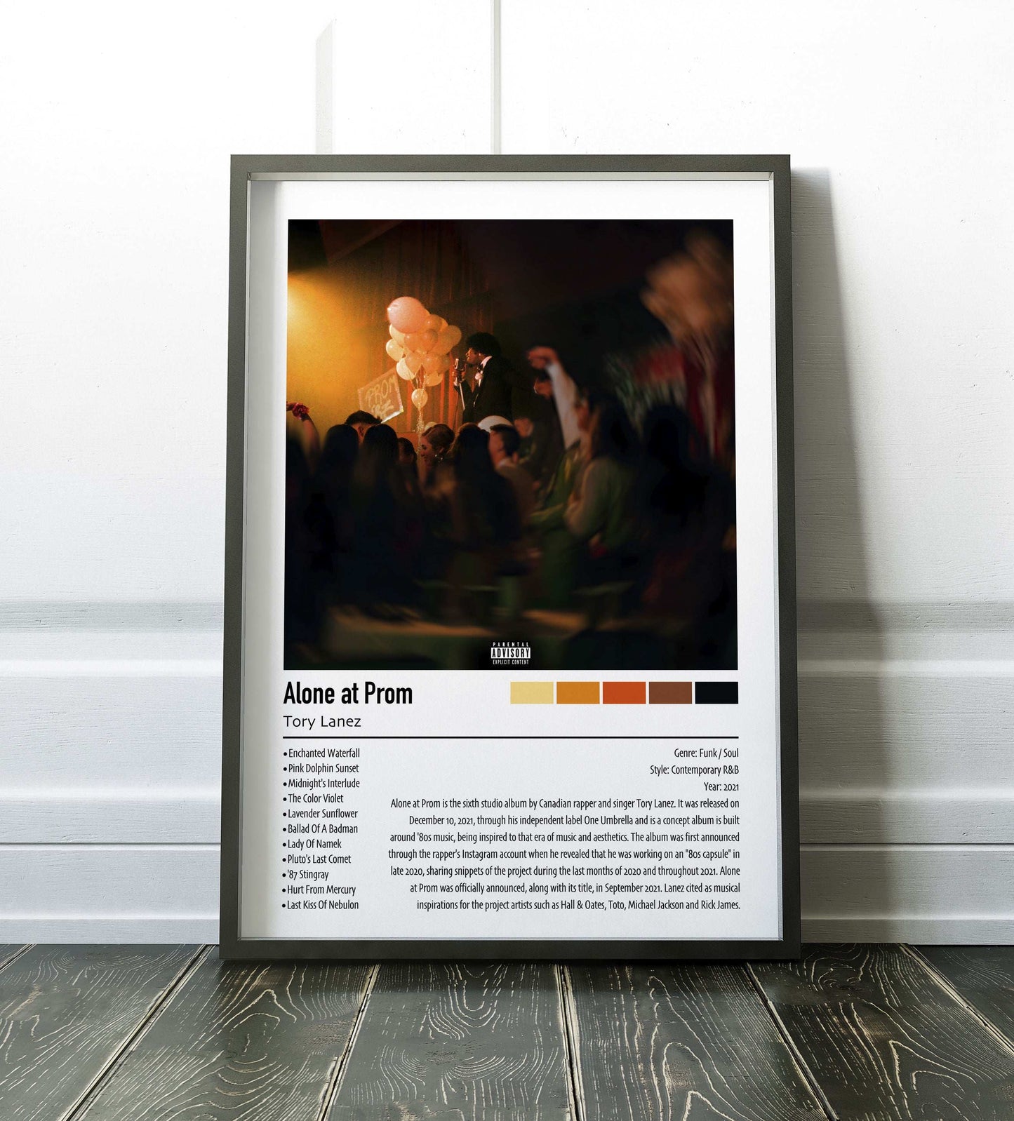 Tory Lanez | Alone At Prom | Custom Album Cover Poster Print