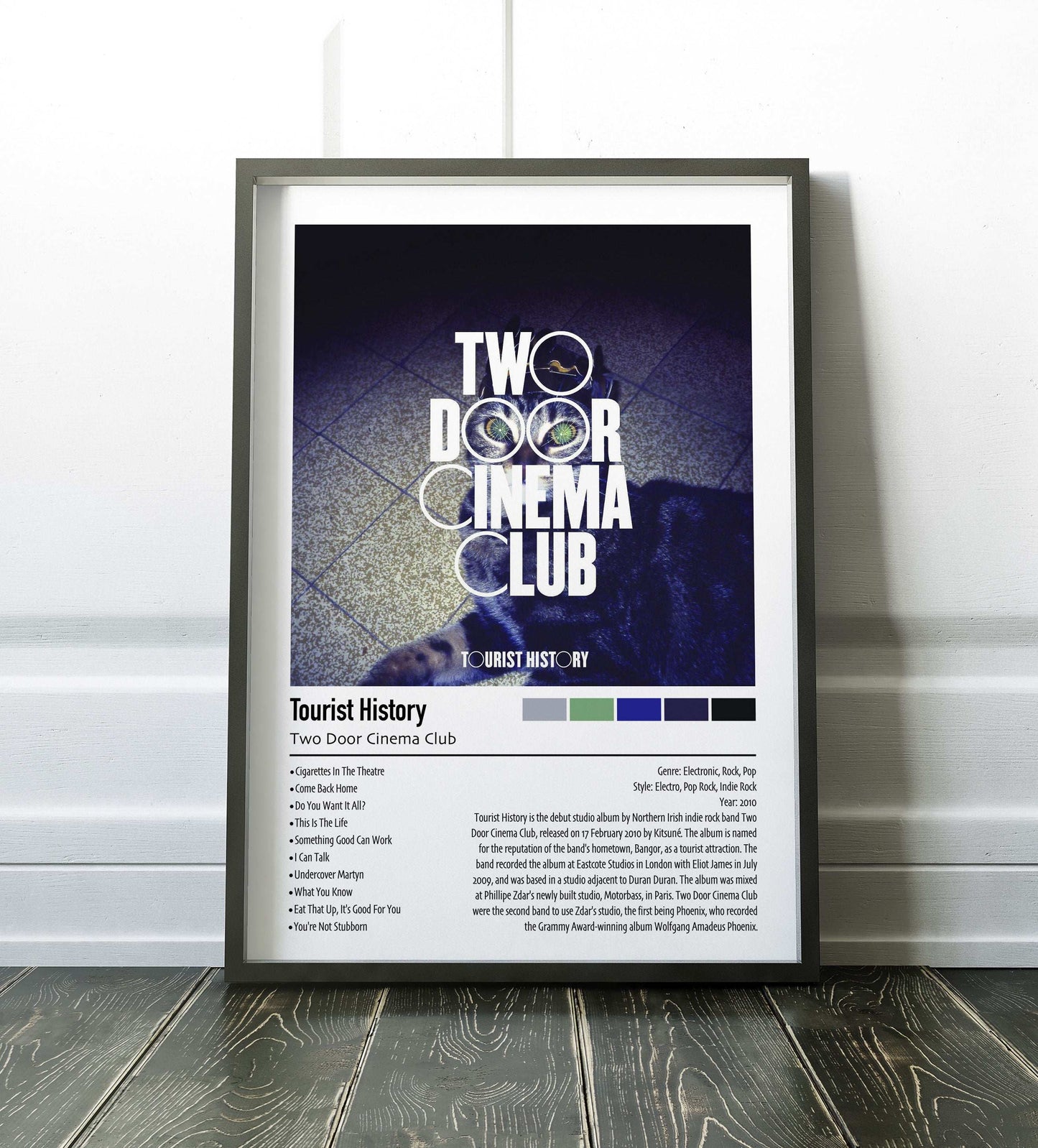 Two Door Cinema Club | Tourist History | Custom Album Cover Poster Print