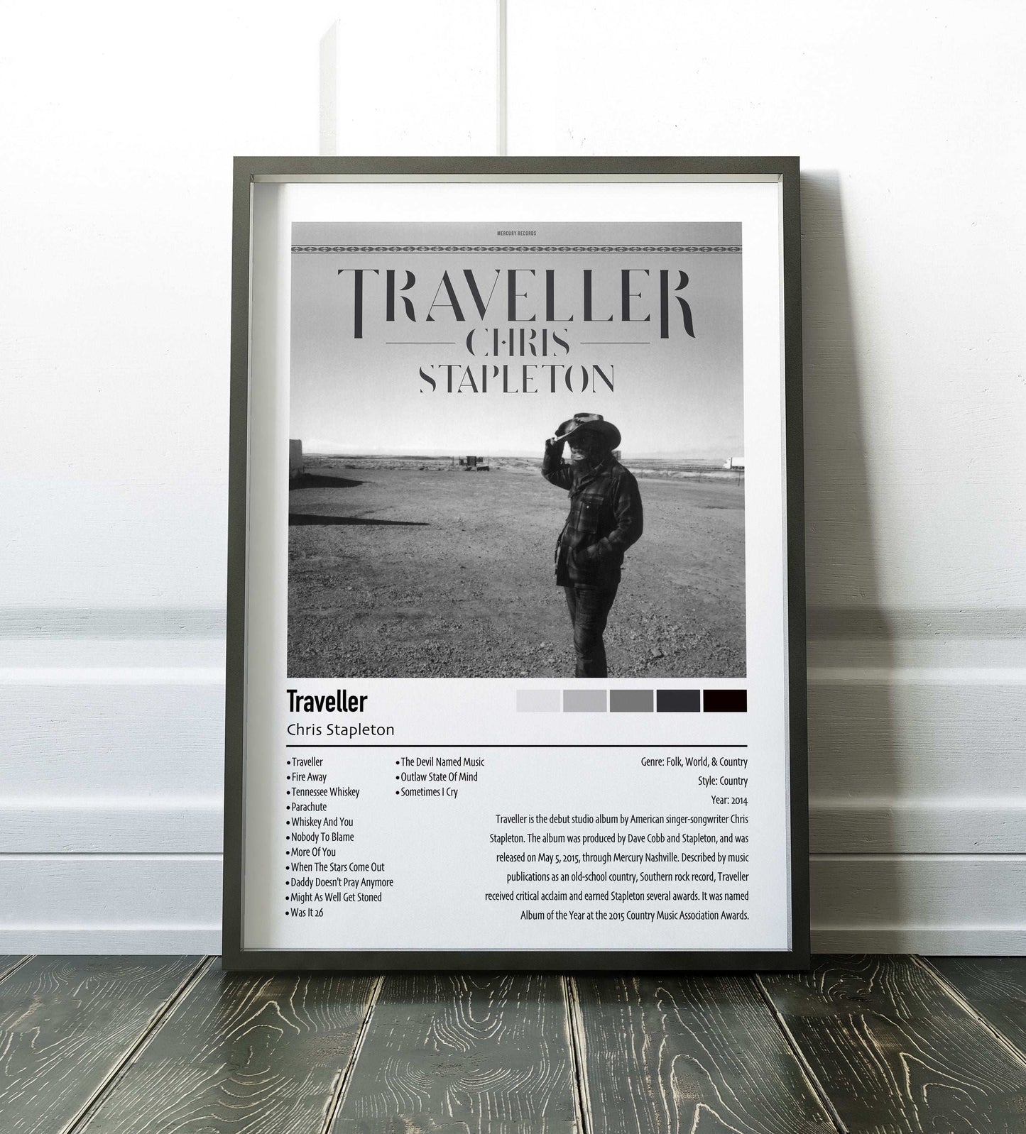 Chris Stapleton | Traveller | Custom Album Cover Poster Print