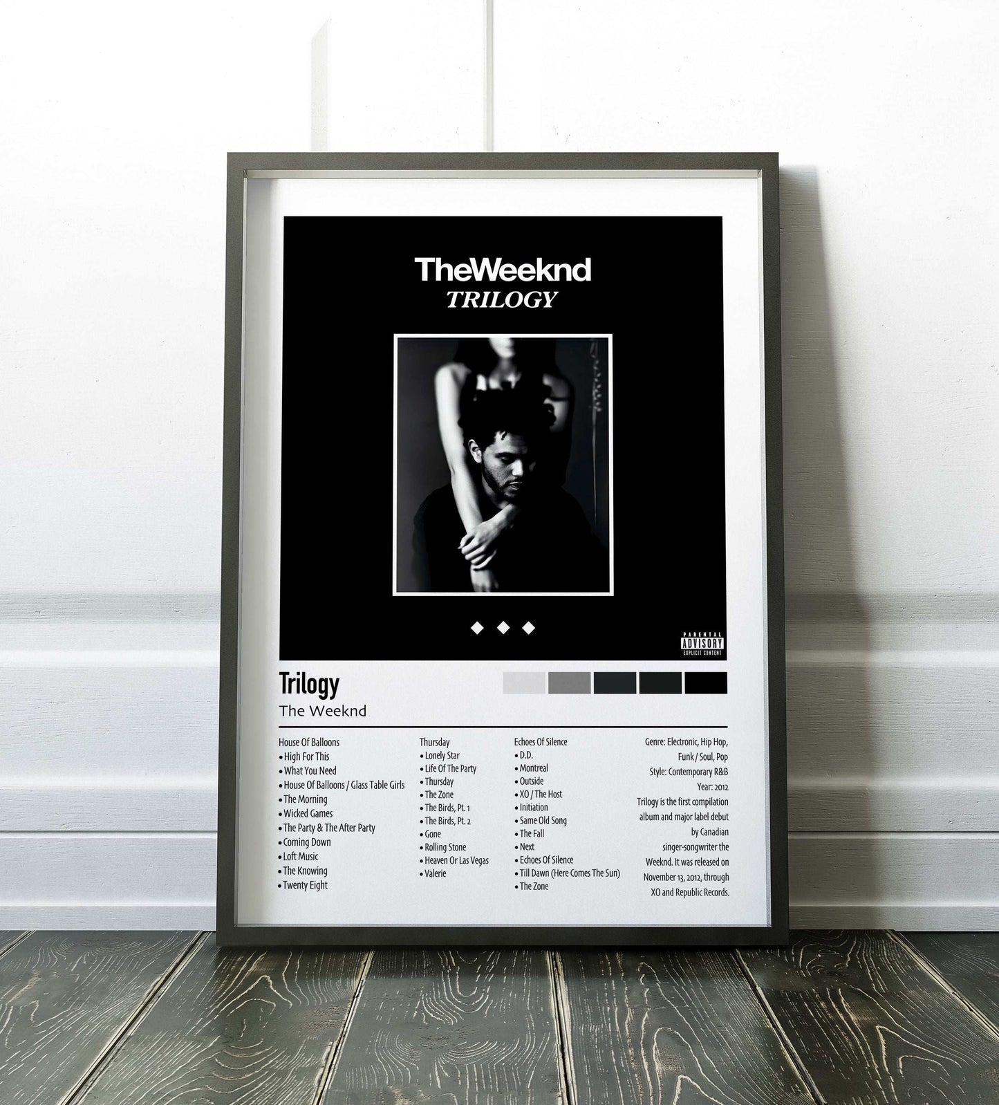 The Weeknd | Trilogy | Custom Album Cover Poster Print