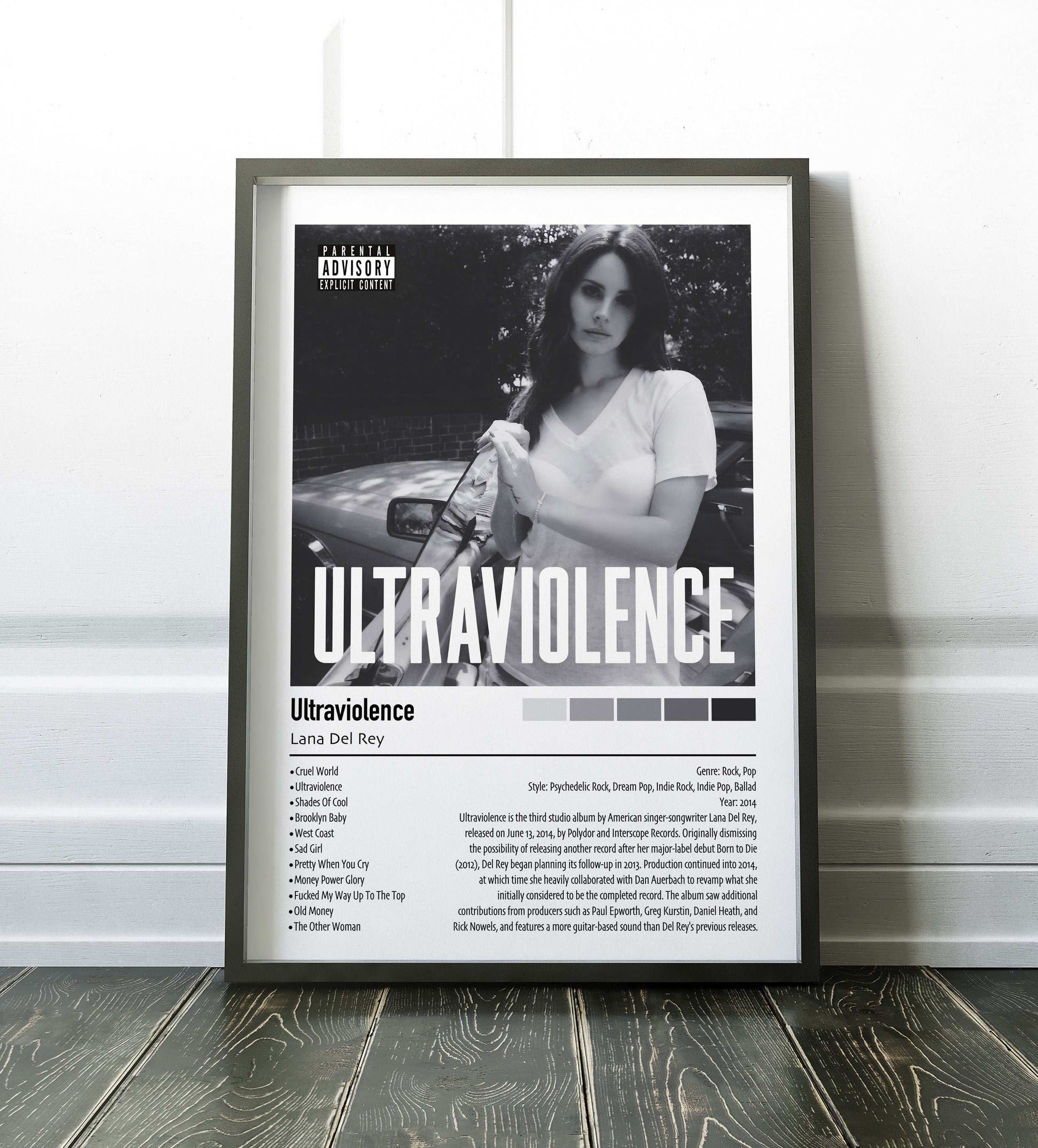 Lana Del Rey | Ultraviolence | Custom Album Cover Poster Print