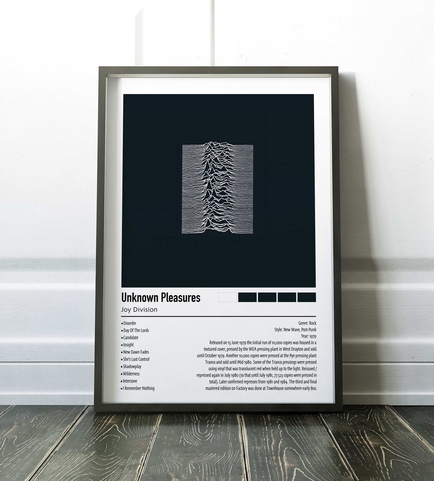 Joy Division | Unknown Pleasures | Custom Album Cover Poster Print