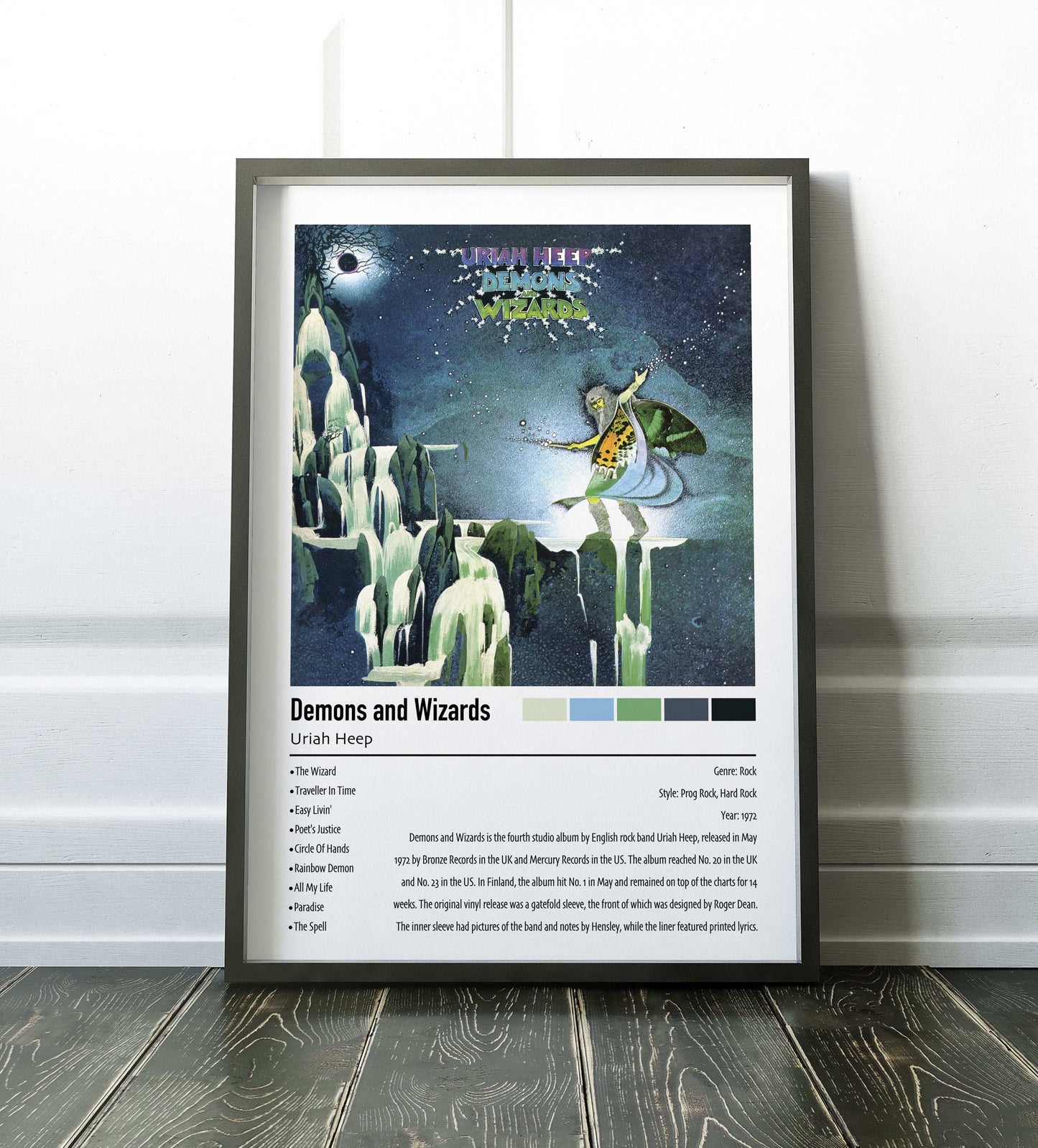 Uriah Heep | Demons and Wizards | Custom Album Cover Poster Print