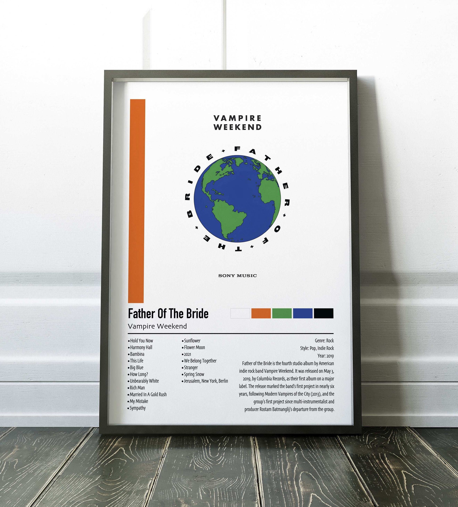 Vampire Weekend | Father Of The Bride | Custom Album Cover Poster Print