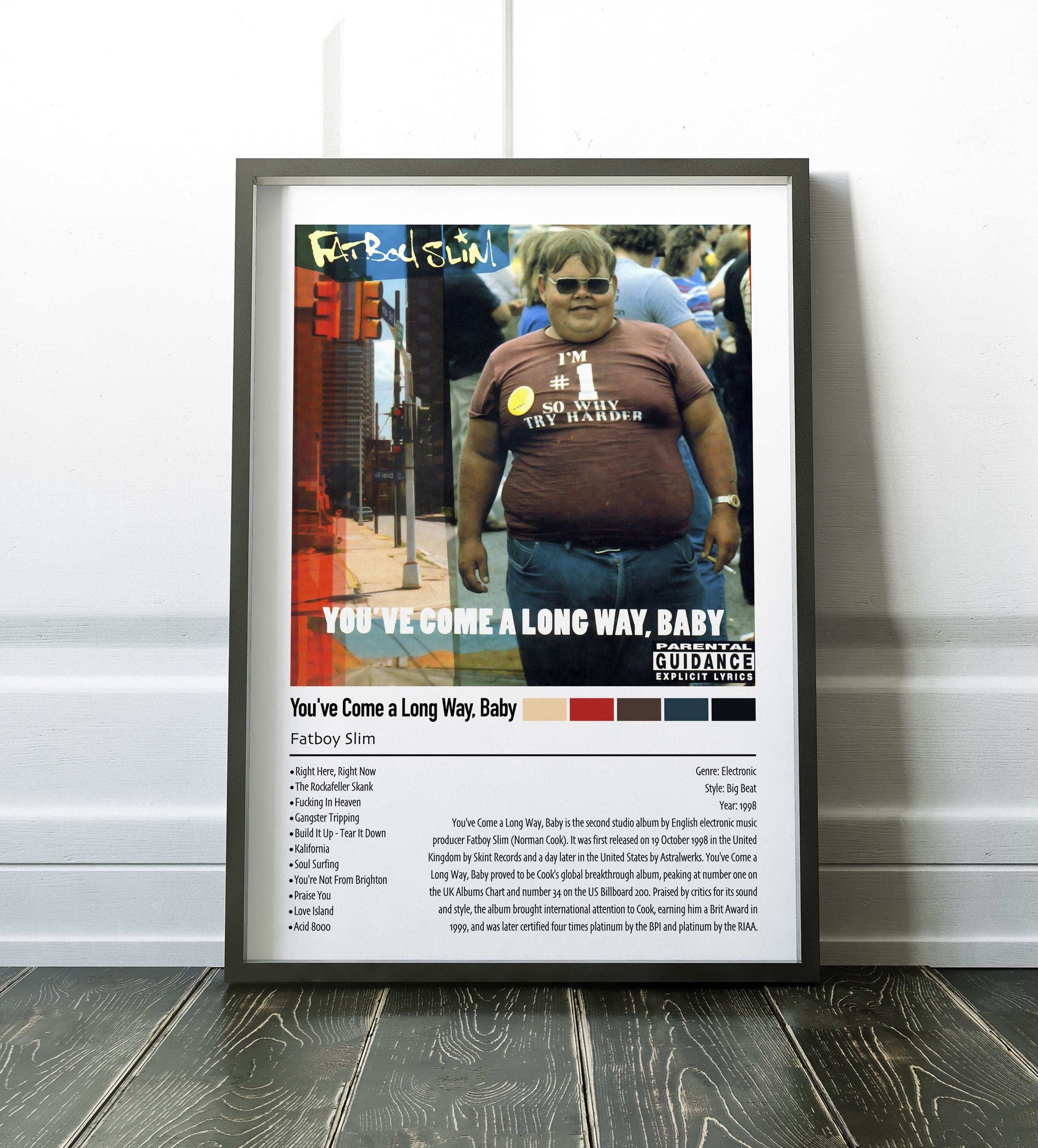 Fatboy Slim | You've Come a Long Way Baby | Custom Album Cover Poster Print