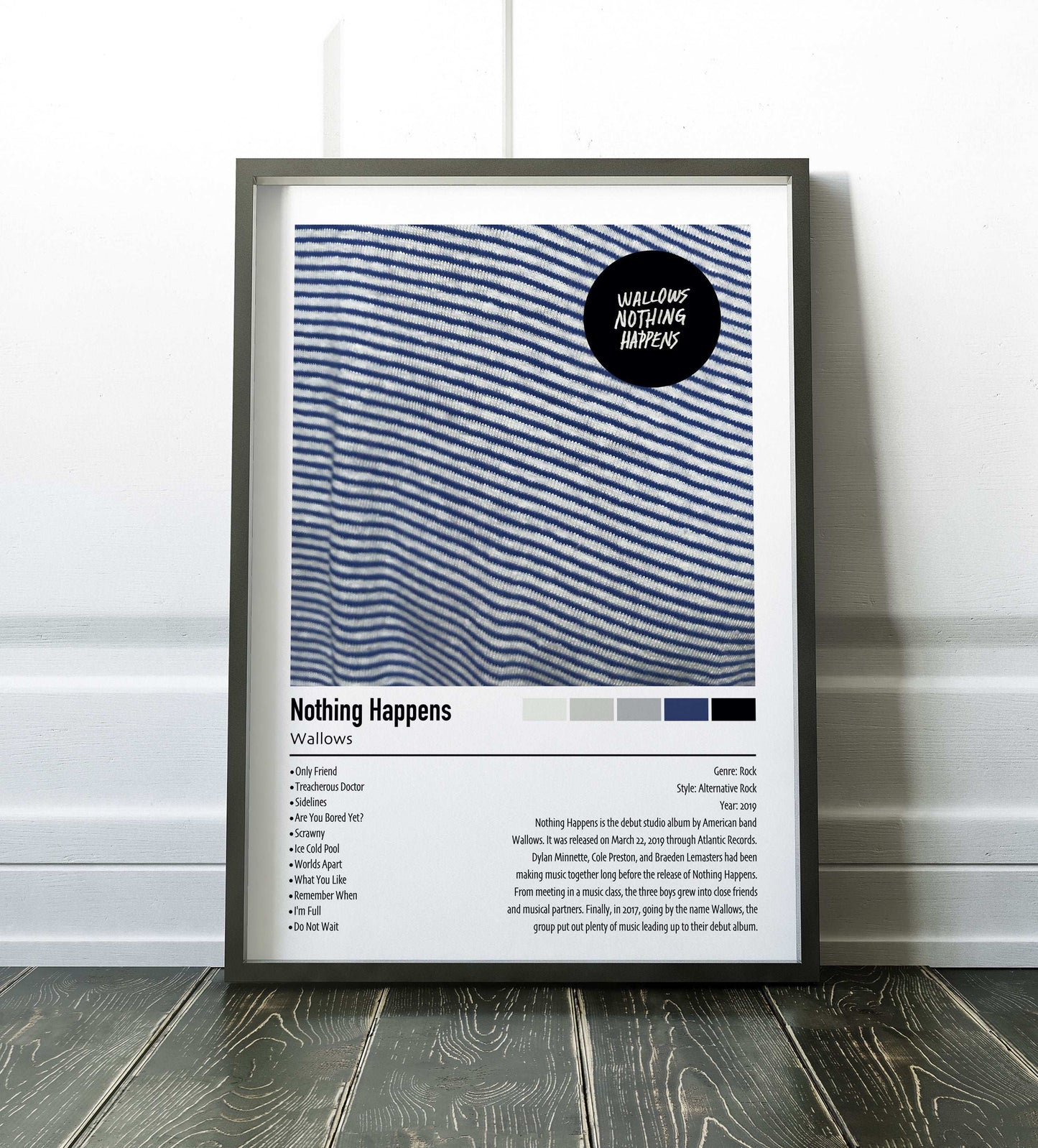 Wallows | Nothing Happens | Custom Album Cover Poster Print