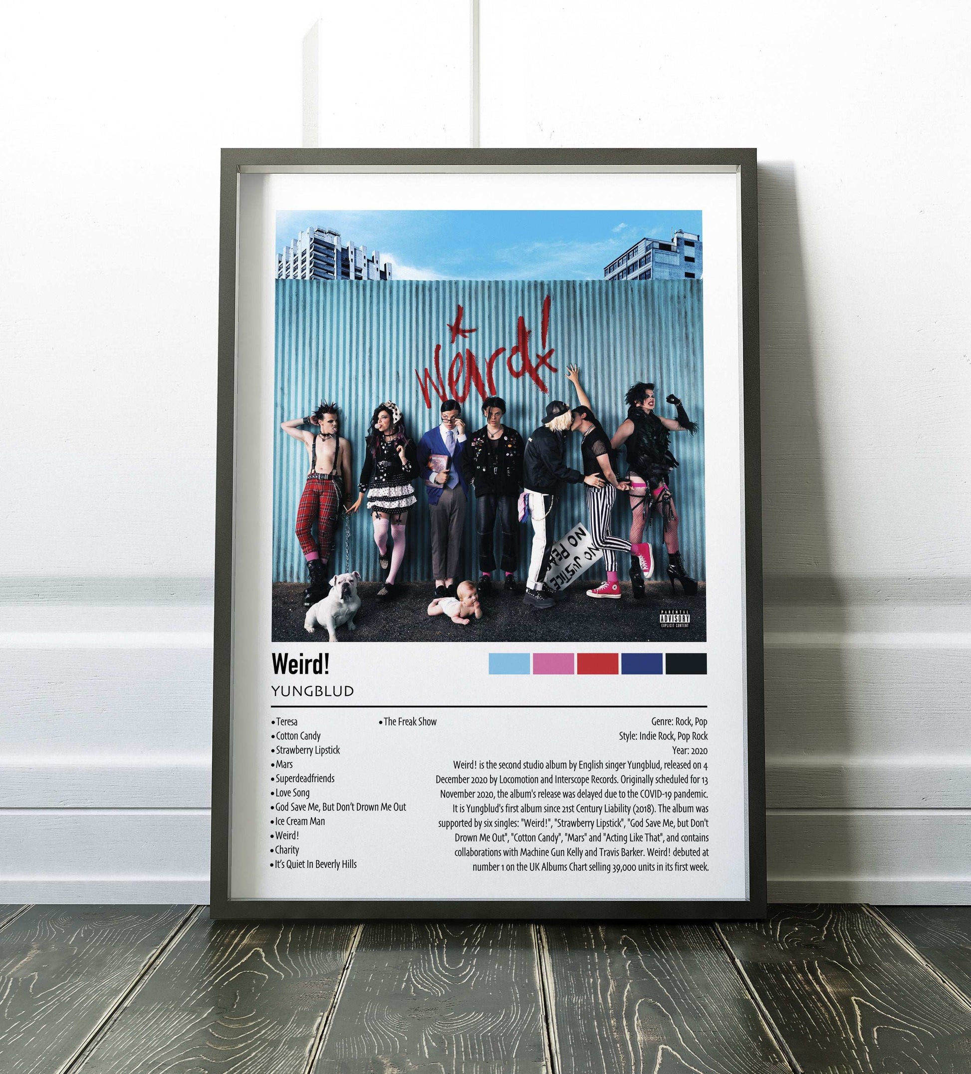 YUNGBLUD | Weird! | Custom Album Cover Poster Print