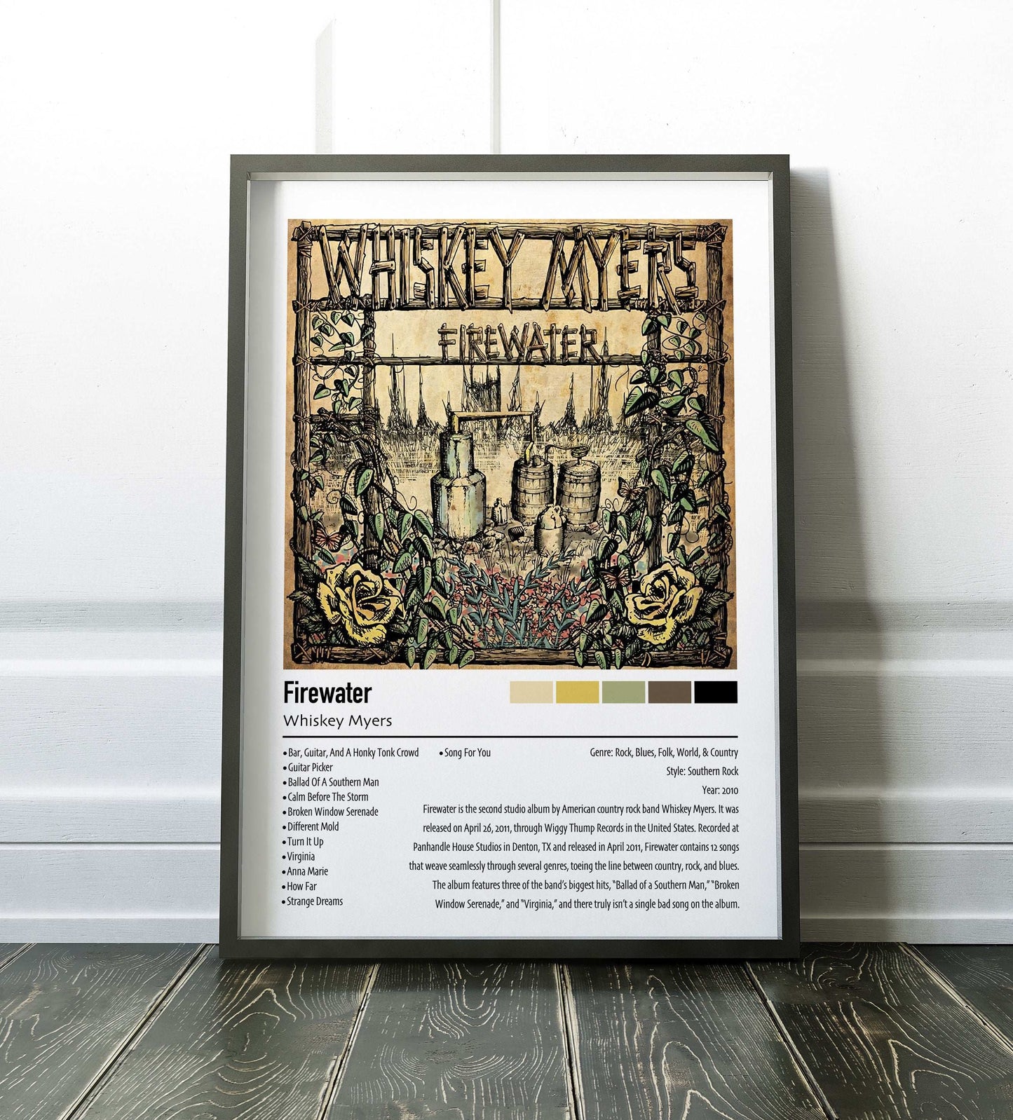 Whiskey Myers | Firewater | Custom Album Cover Poster Print
