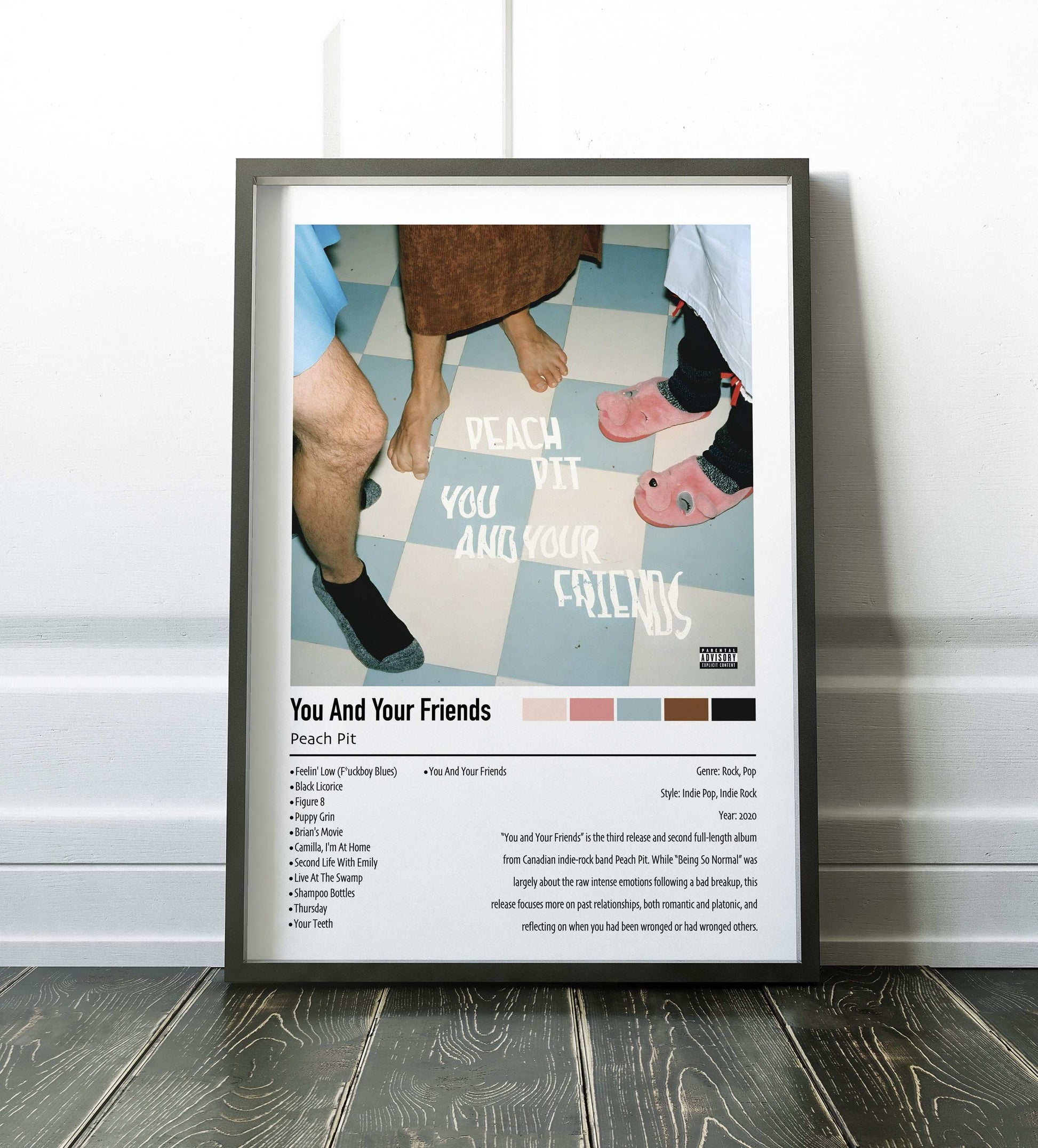 Peach Pit | You And Your Friends | Custom Album Cover Poster Print
