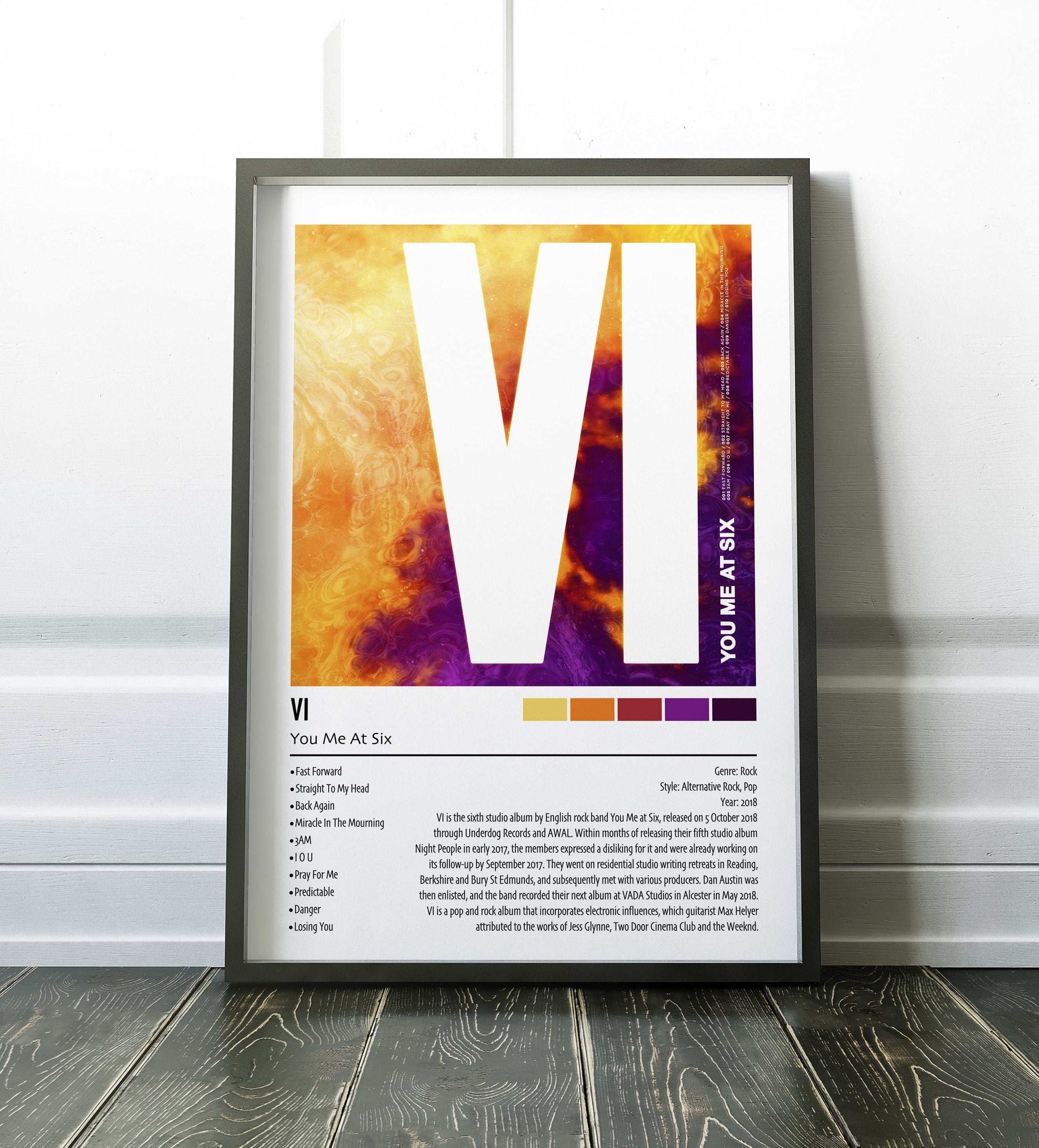 You Me At Six | VI | Custom Album Cover Poster Print