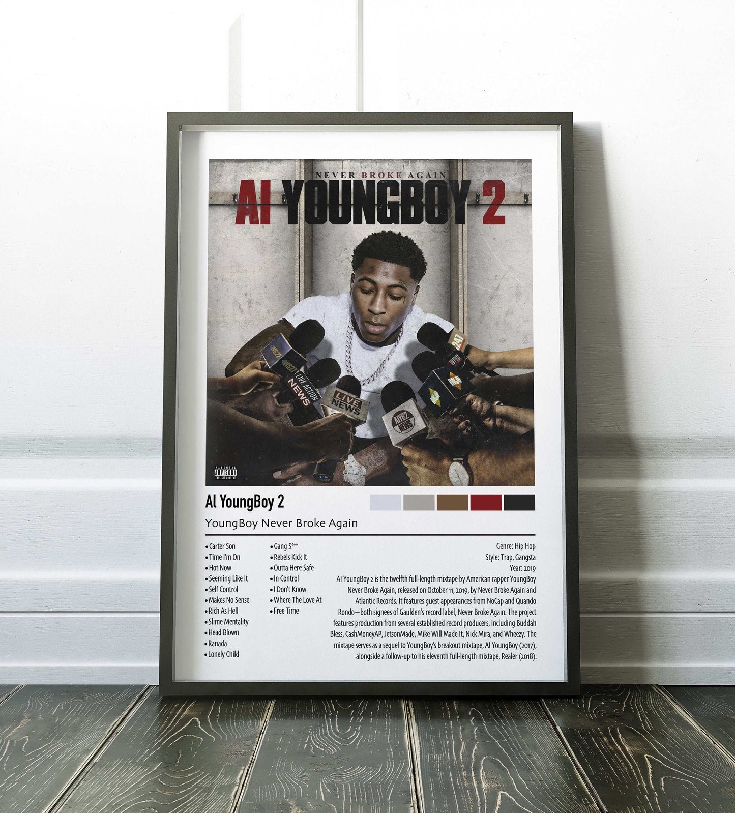 YoungBoy Never Broke Again | Al YoungBoy 2 | Custom Album Cover Poster Print