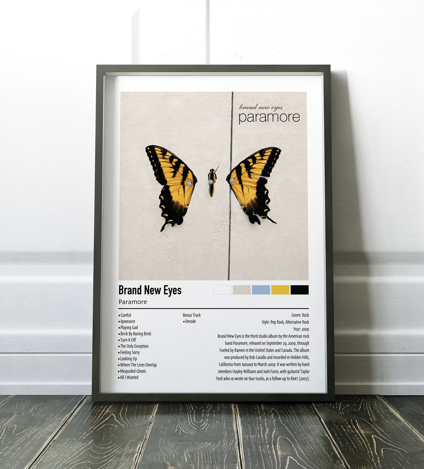 Paramore | Brand New Eyes | Custom Album Cover Poster Print