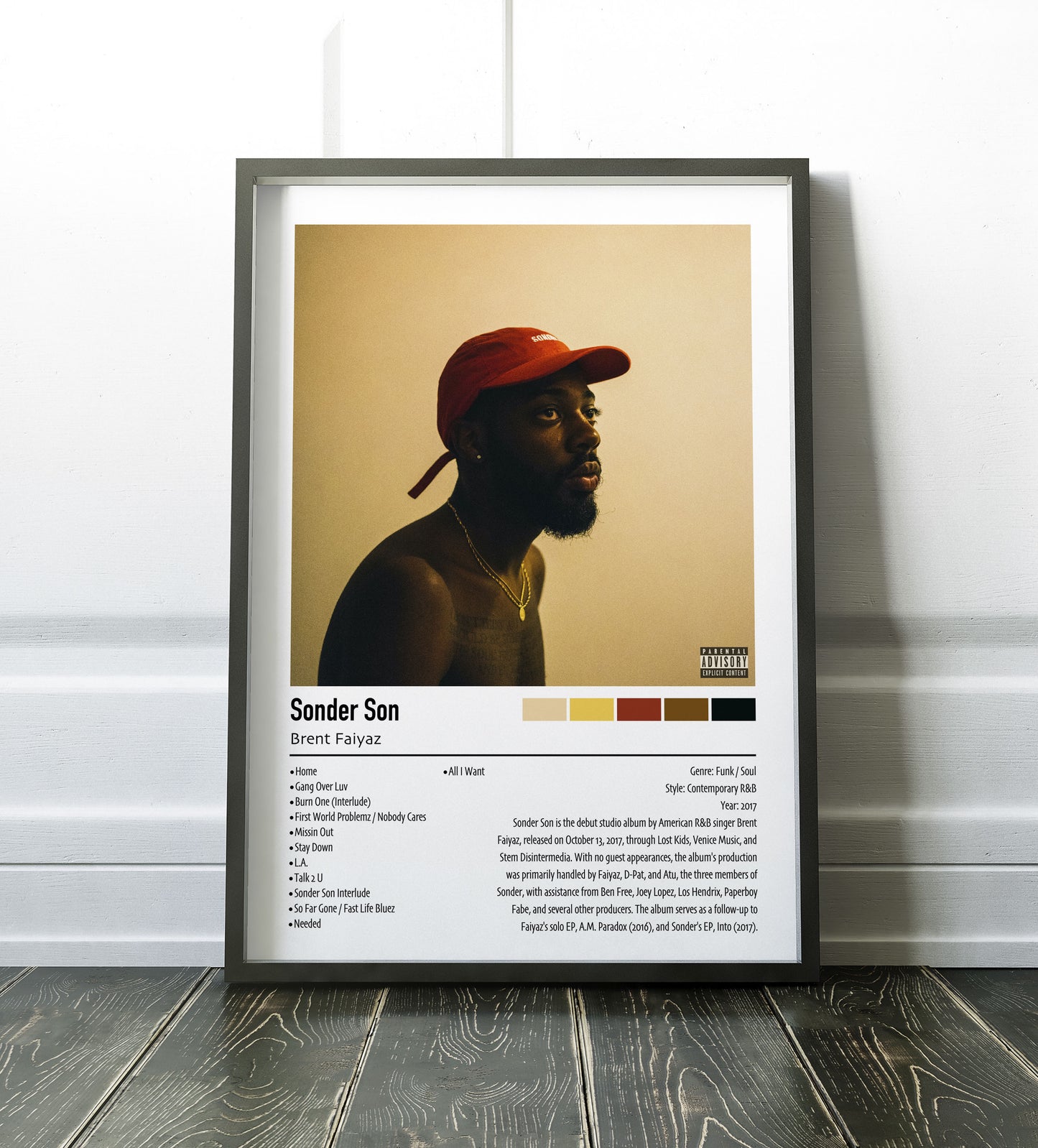 Brent Faiyaz | Sonder Son | Custom Album Cover Poster Print