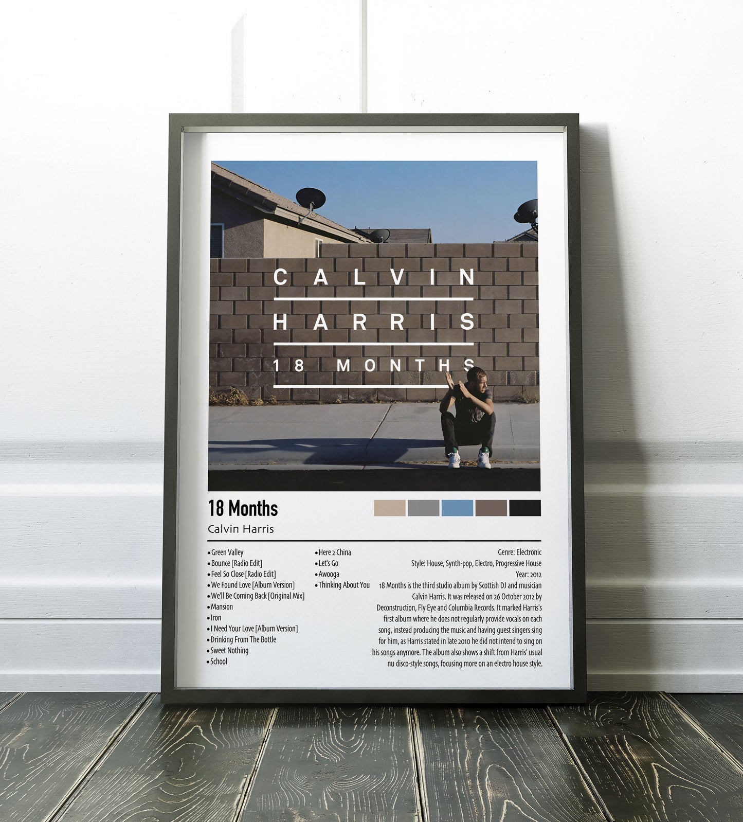 Calvin Harris | 18 Months | Custom Album Cover Poster Print