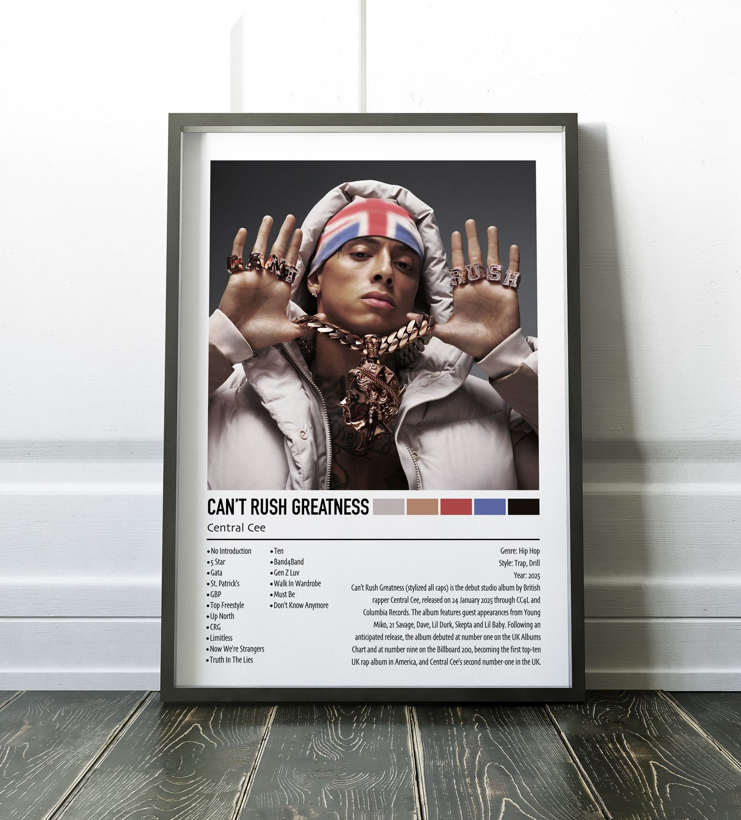 Central Cee | Can't Rush Greatness | Custom Album Cover Poster Print