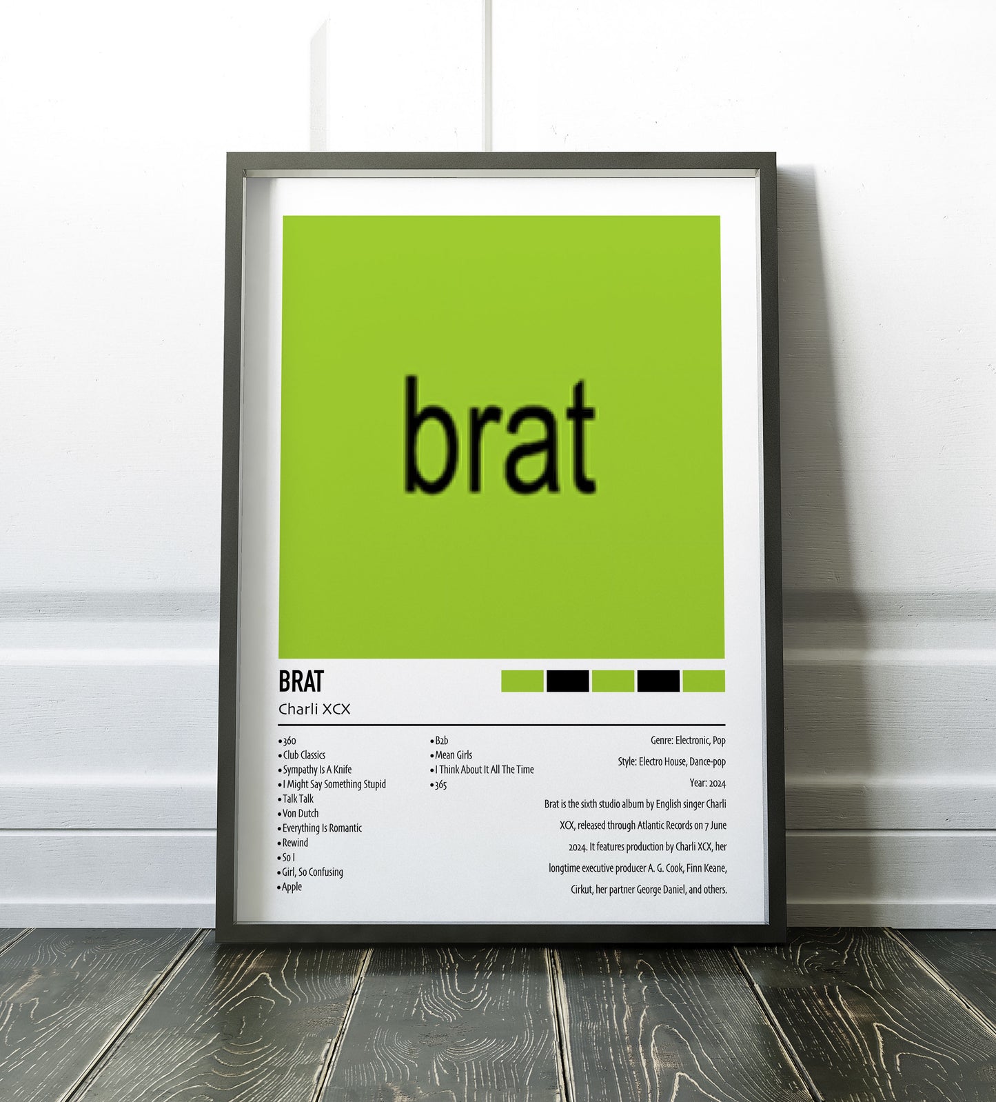 Charli XCX | Brat | Custom Album Cover Poster Print