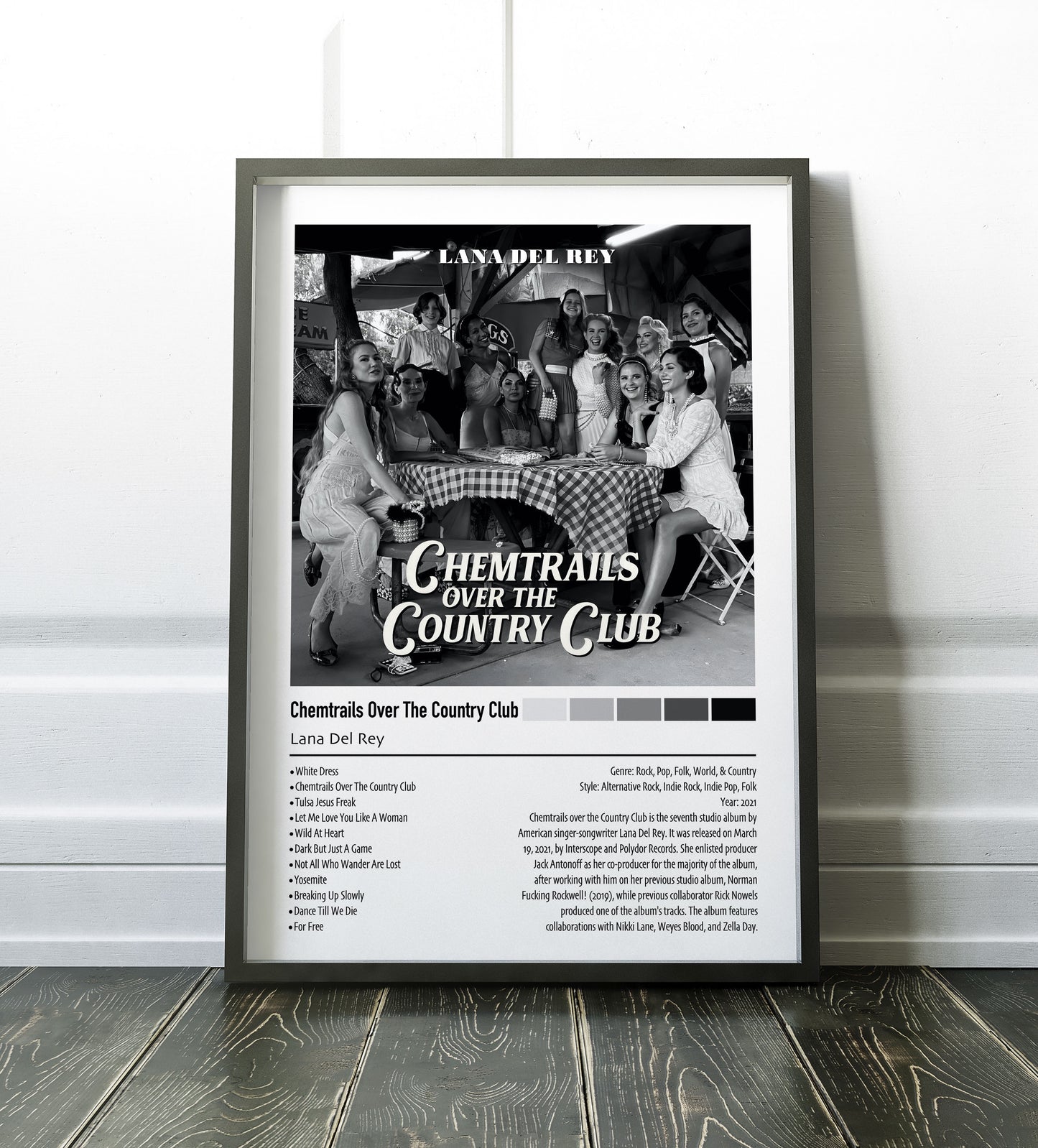 Lana Del Rey | Chemtrails Over The Country Club | Custom Album Cover Poster Print