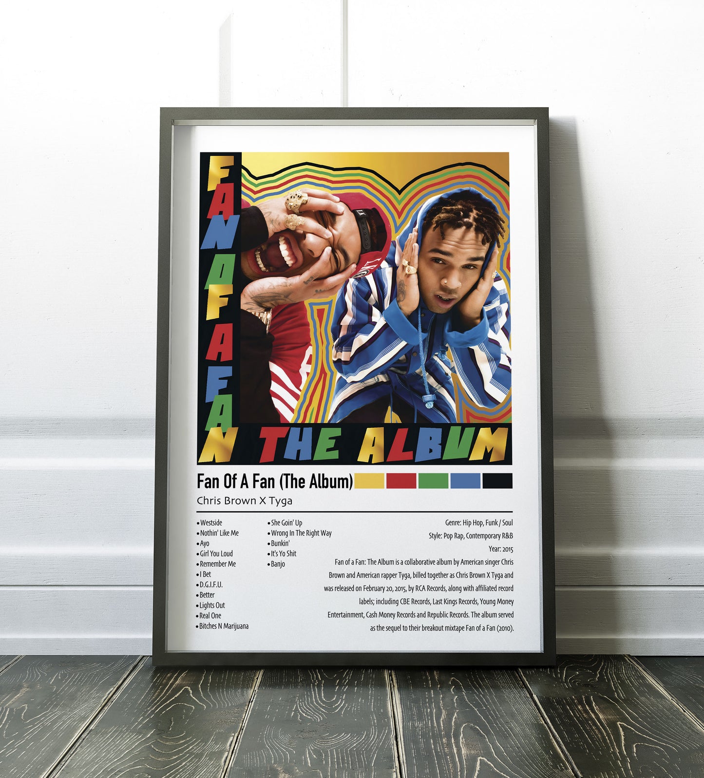 Chris Brown X Tyga | Fan Of A Fan (The Album) | Custom Album Cover Poster Print