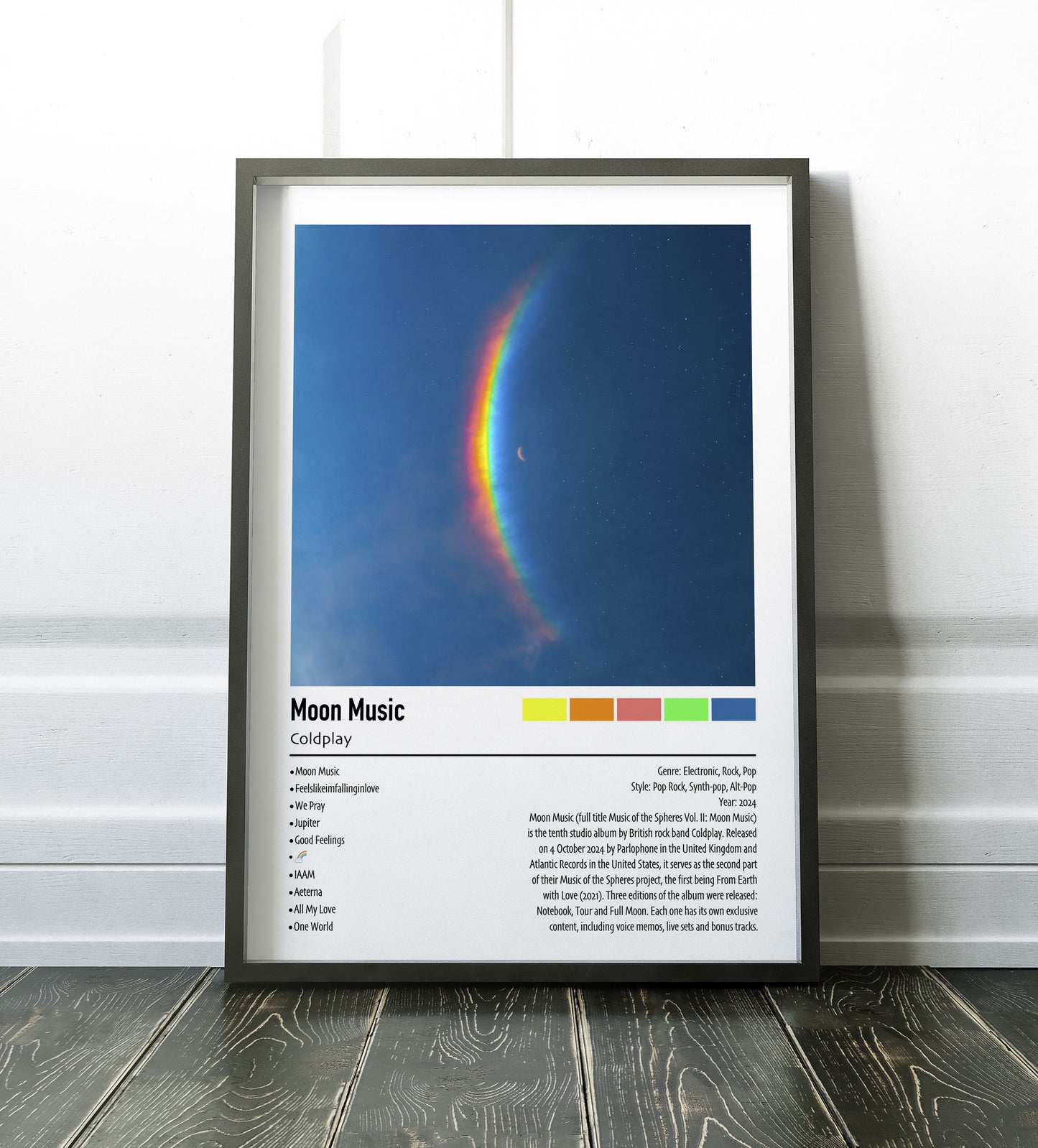 Coldplay | Moon Music | Custom Album Cover Poster Print