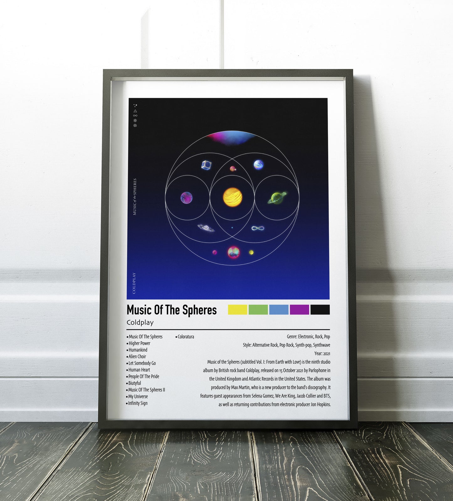 Coldplay | Music Of The Spheres | Custom Album Cover Poster Print