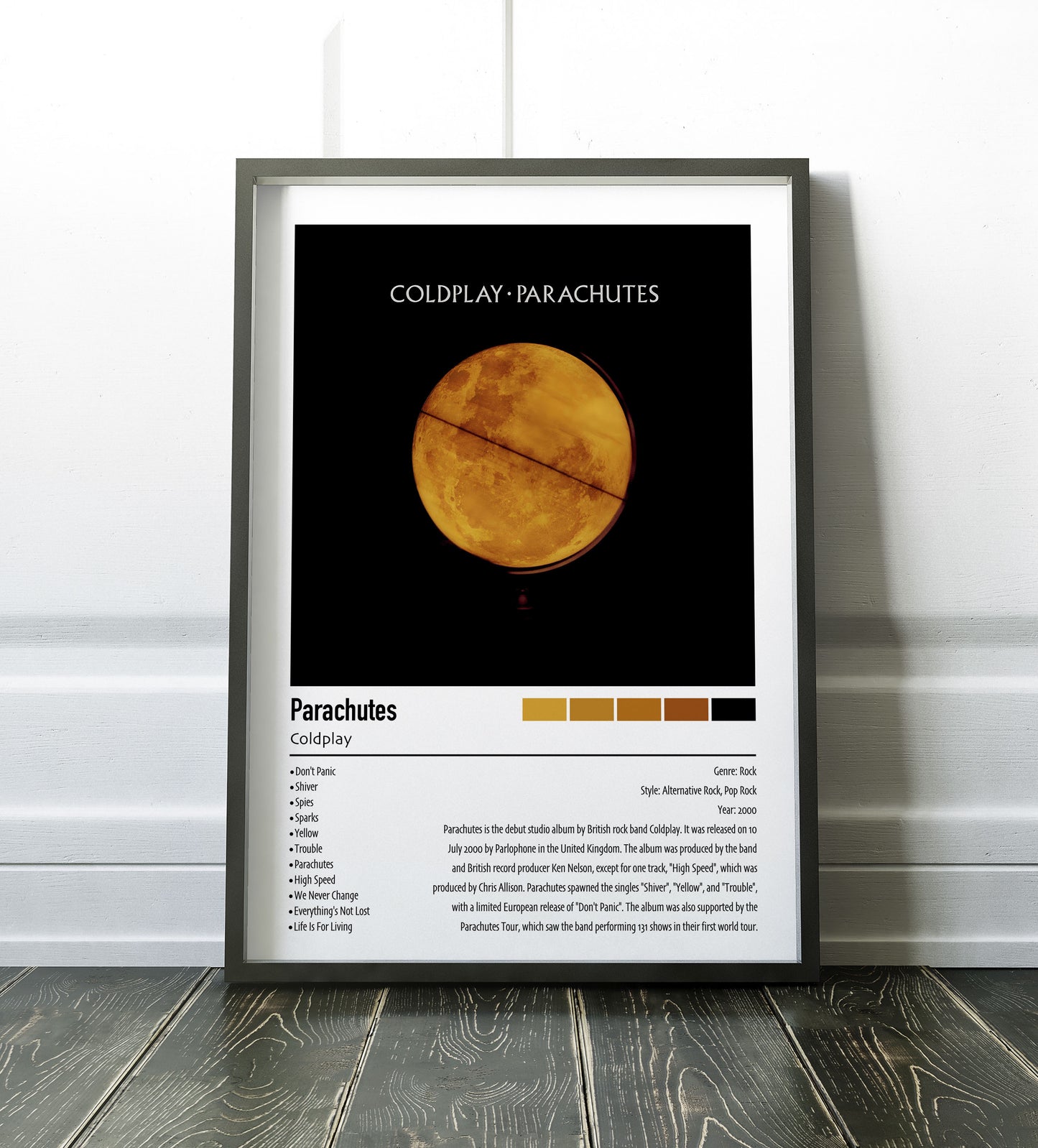 Coldplay | Parachutes | Custom Album Cover Poster Print