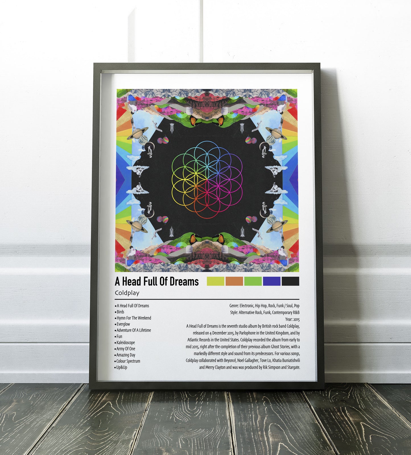Coldplay | A Head Full Of Dreams | Custom Album Cover Poster Print