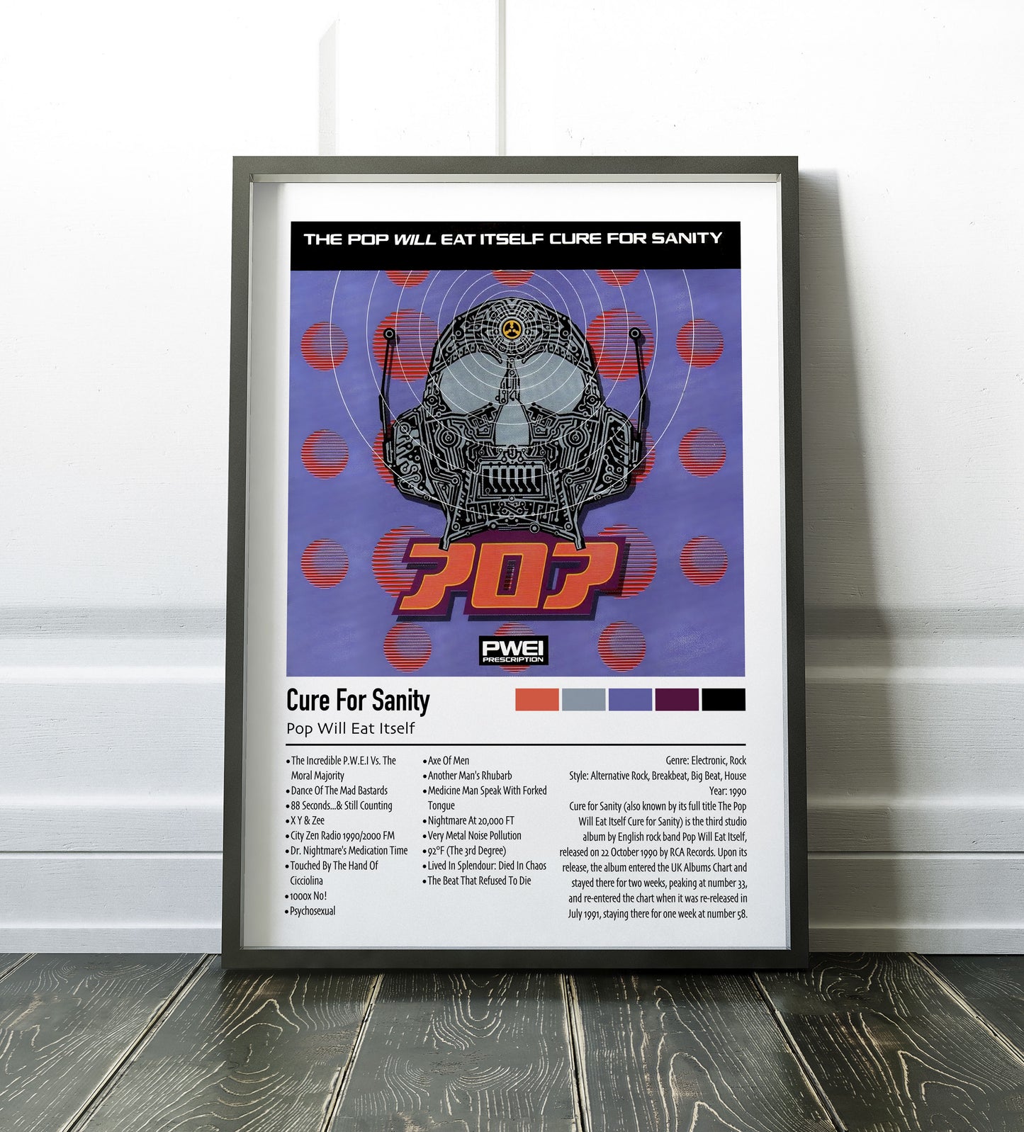 Pop Will Eat Itself | Cure For Sanity | Custom Album Cover Poster Print