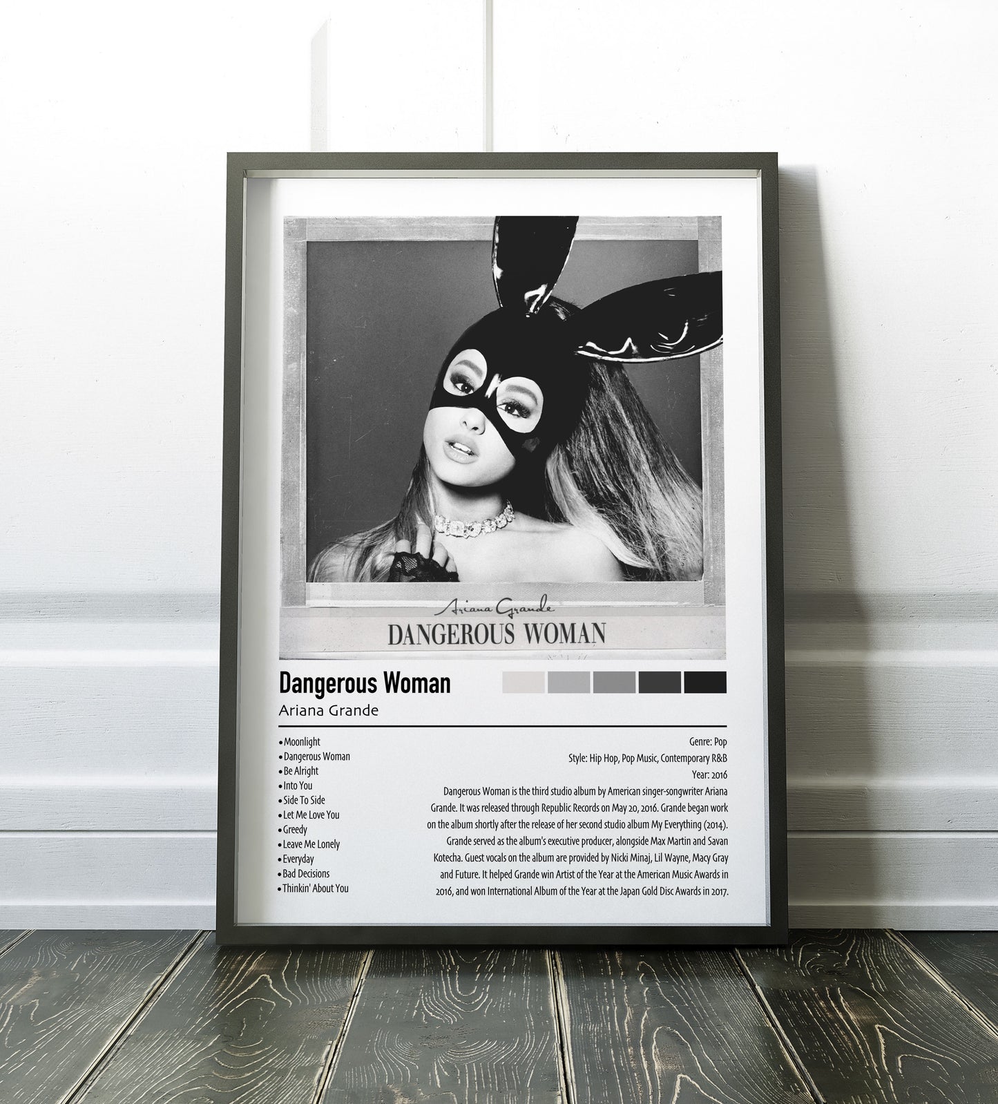 Ariana Grande | Dangerous Woman | Custom Album Cover Poster Print