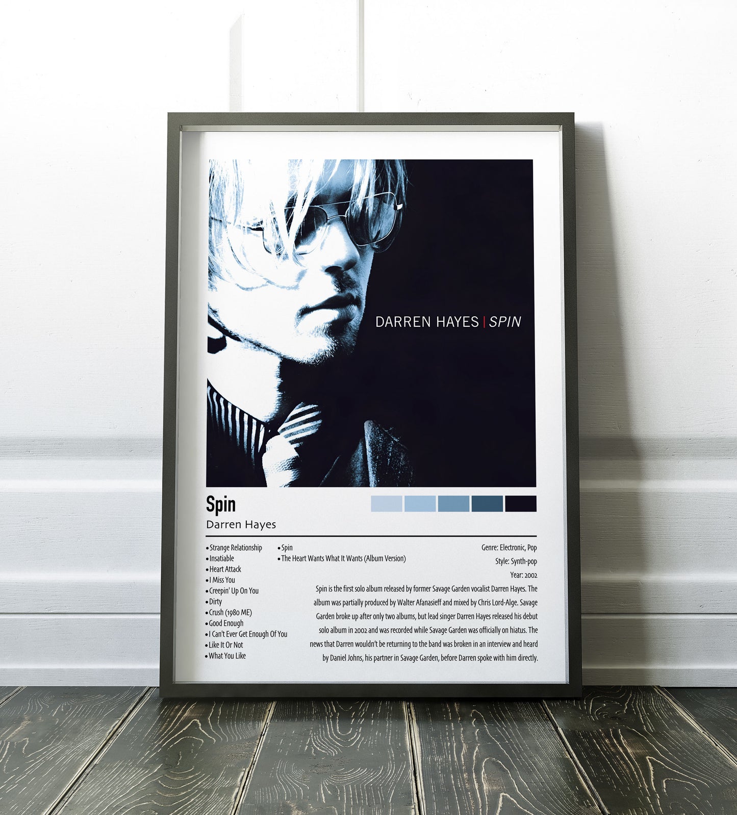 Darren Hayes | Spin | Custom Album Cover Poster Print