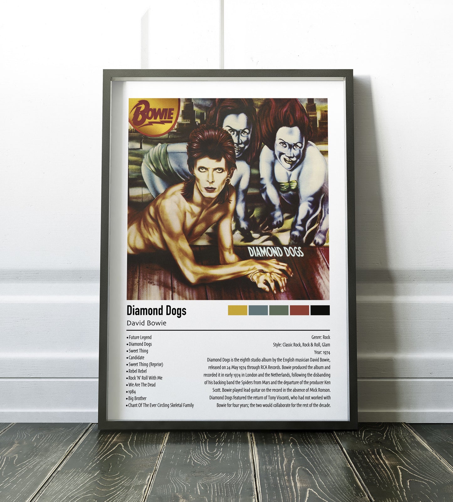 David Bowie | Diamond Dogs | Custom Album Cover Poster Print