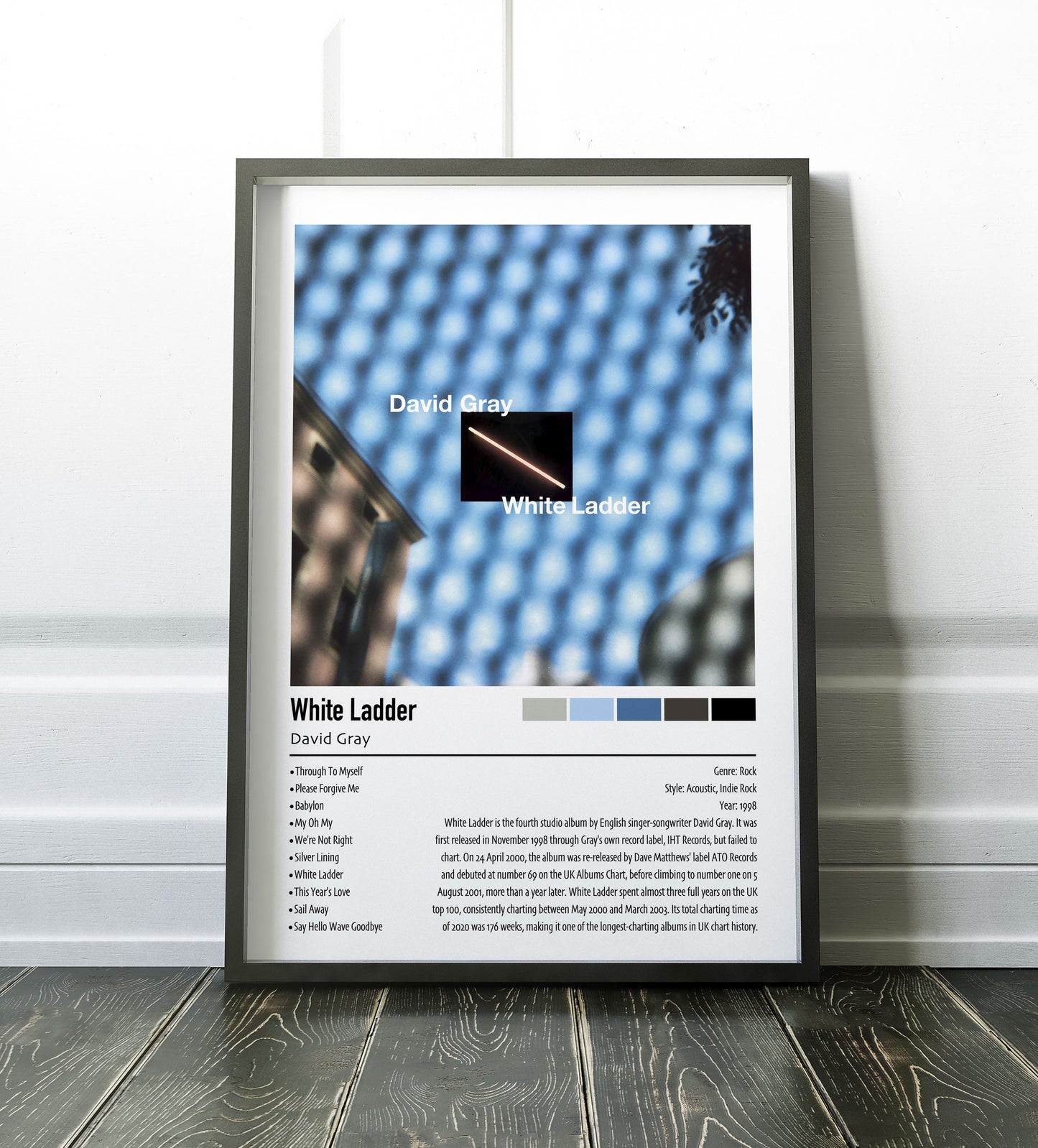David Gray | White Ladder | Custom Album Cover Poster Print
