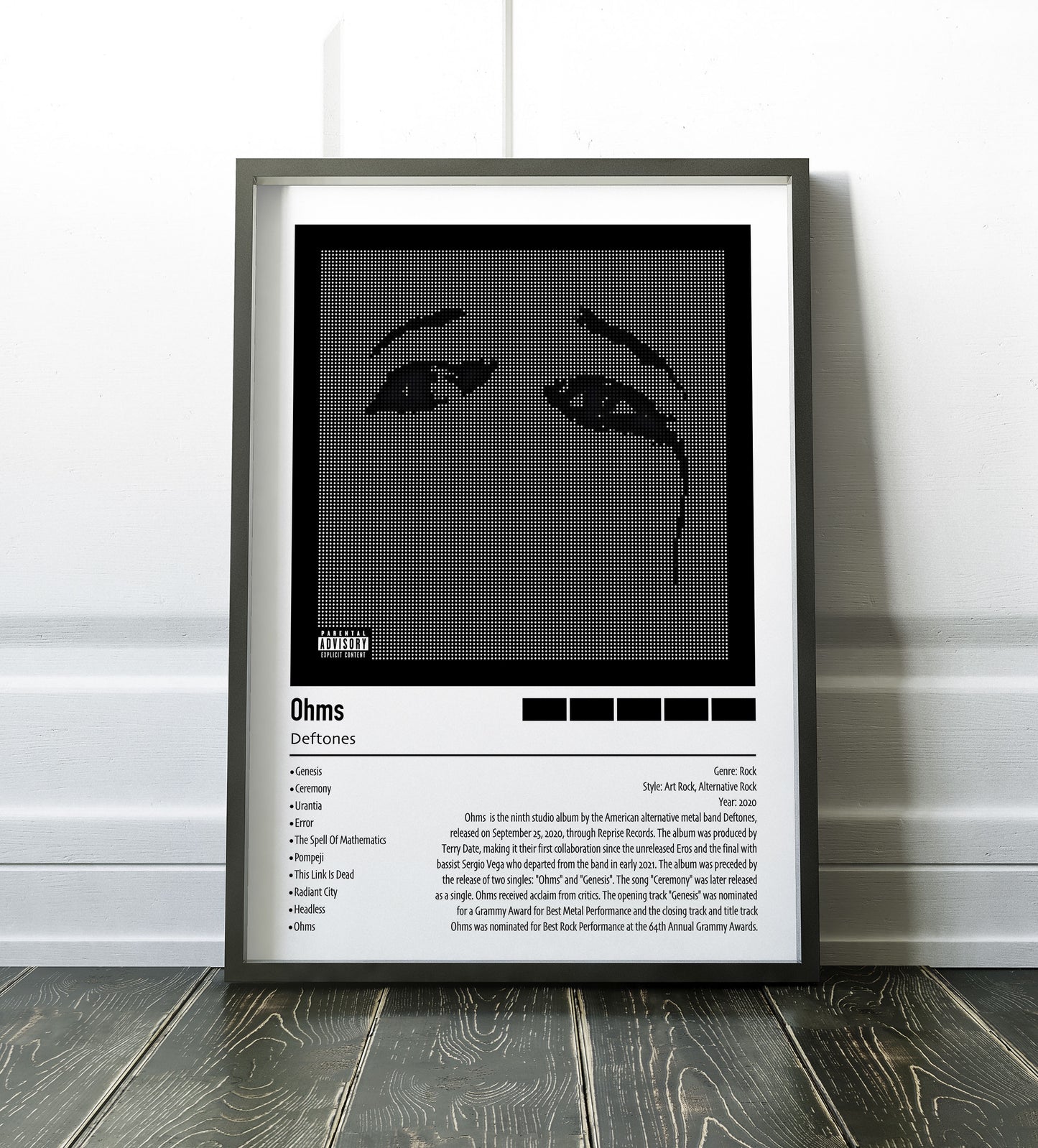 Deftones | Ohms | Custom Album Cover Poster Print