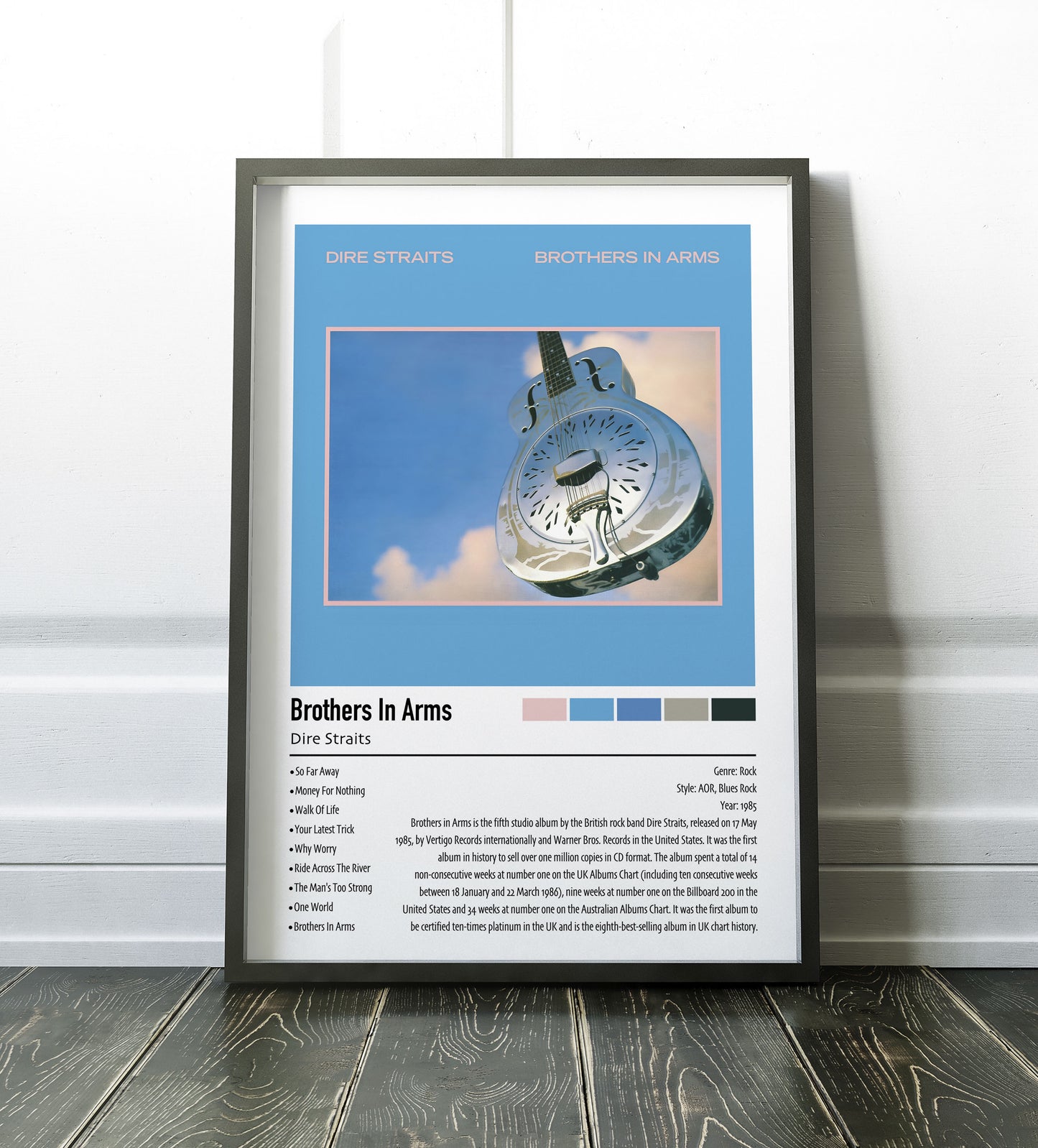 Dire Straits | Brothers In Arms | Custom Album Cover Poster Print