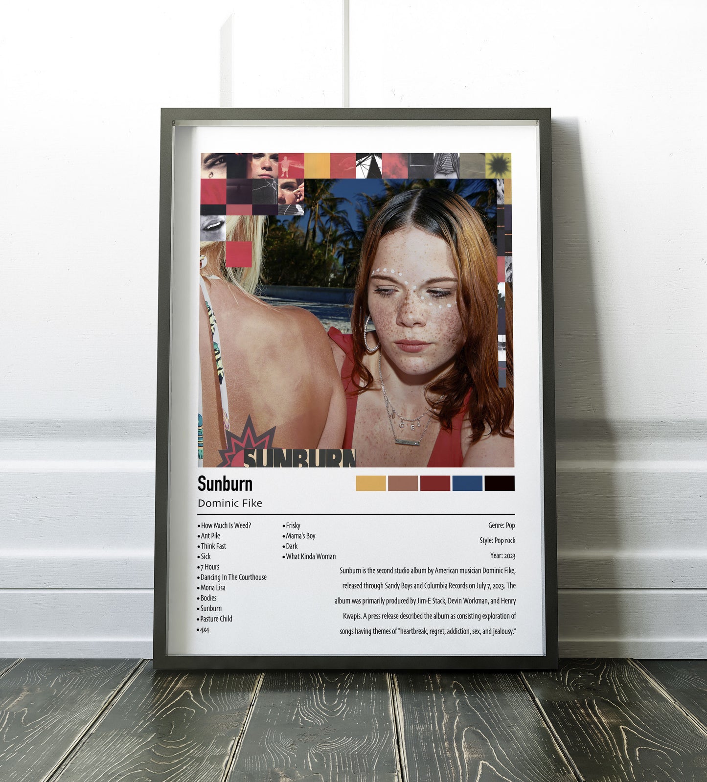 Dominic Fike | Sunburn | Custom Album Cover Poster Print