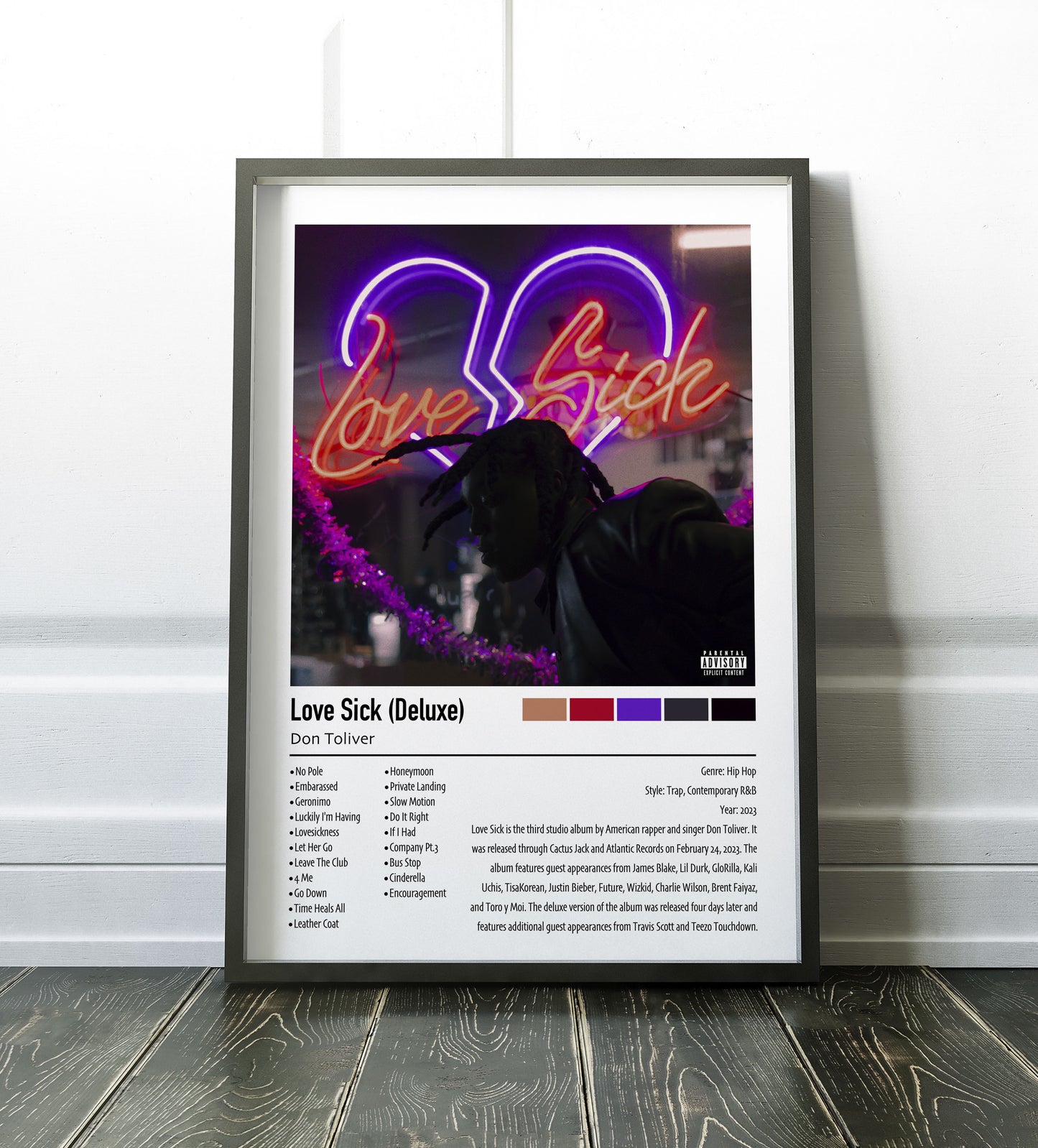 Don Toliver | Love Sick (Deluxe)| Custom Album Cover Poster Print