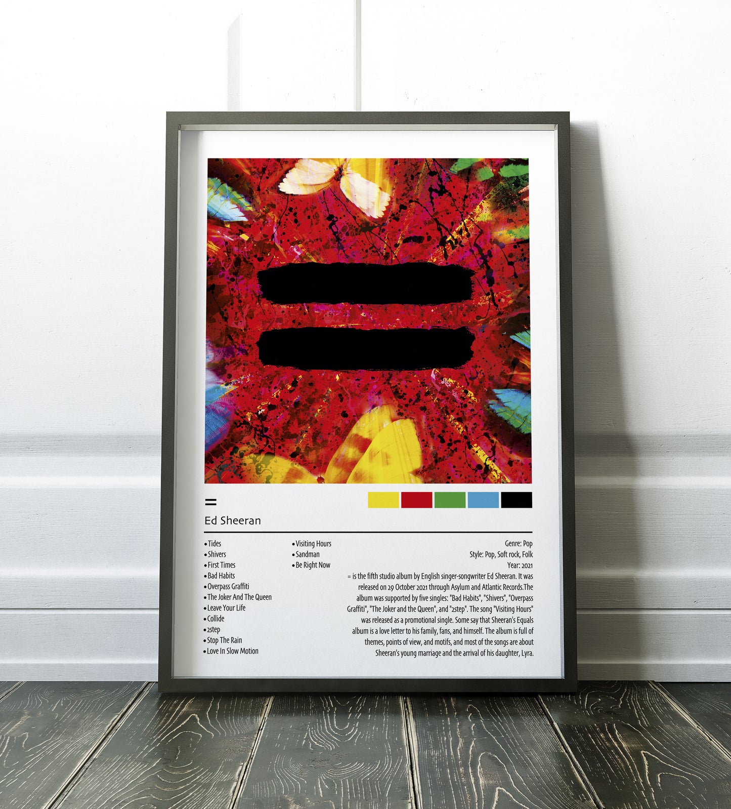 Ed Sheeran | Equals | Custom Album Cover Poster Print