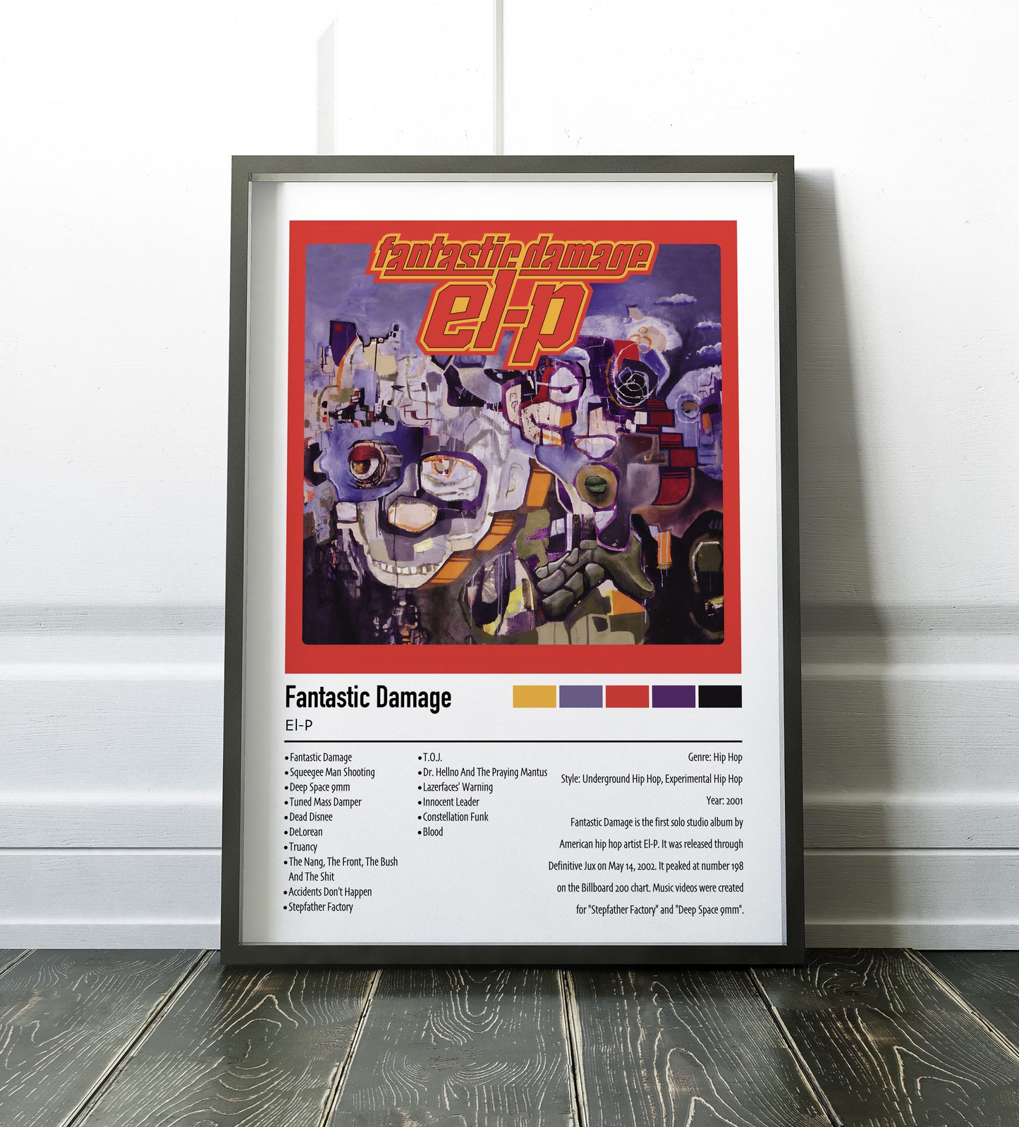 El-P | Fantastic Damage | Custom Album Cover Poster Print