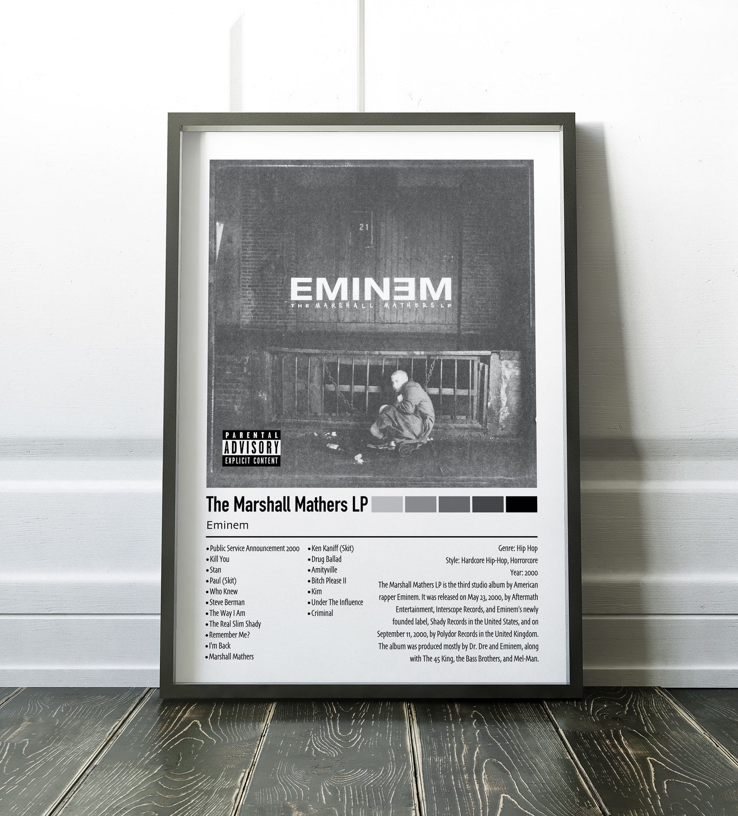 Eminem | The Marshall Mathers LP | Custom Album Cover Poster Print